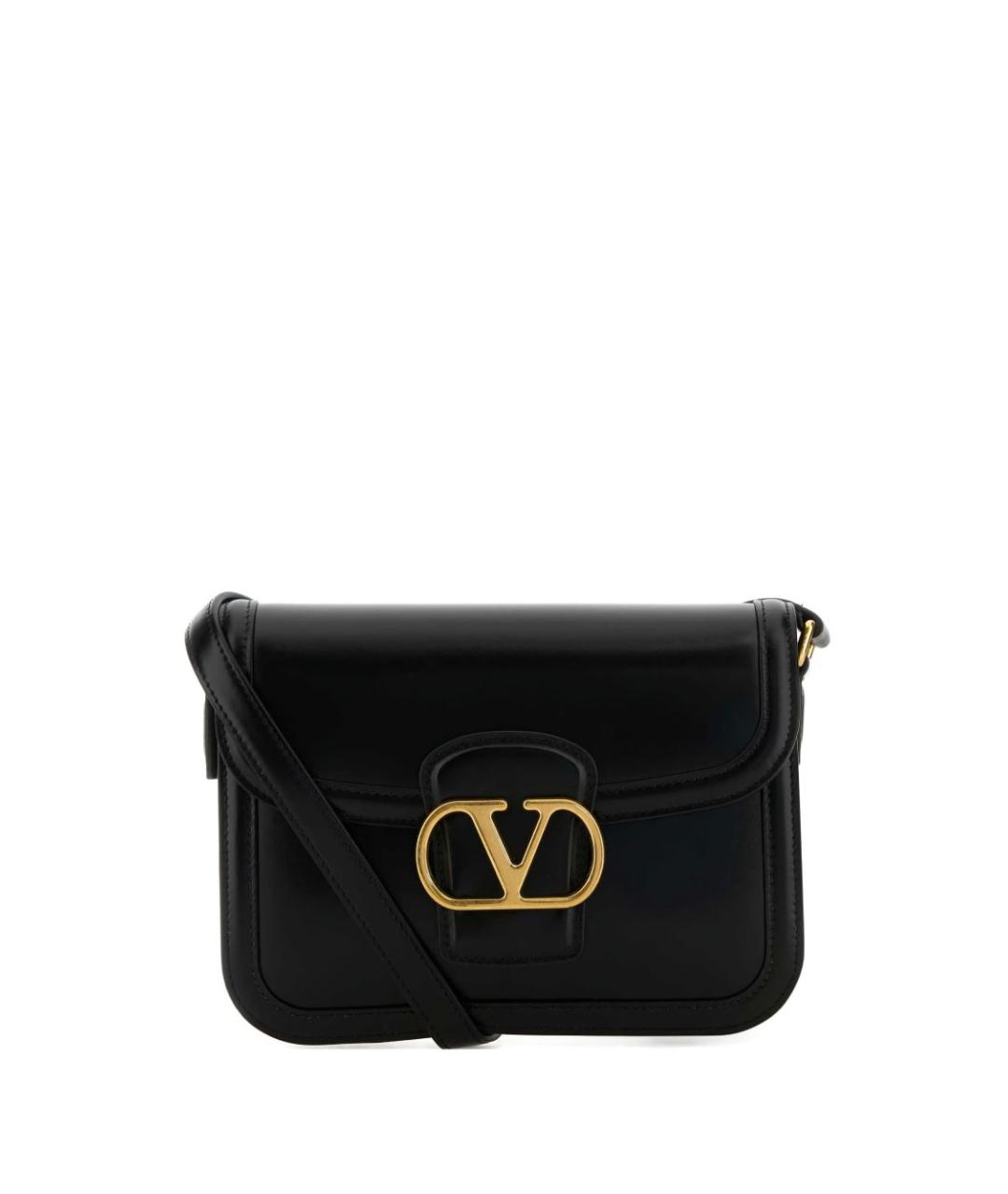 VALENTINO Черная кожаная сумка через плечо, фото 1