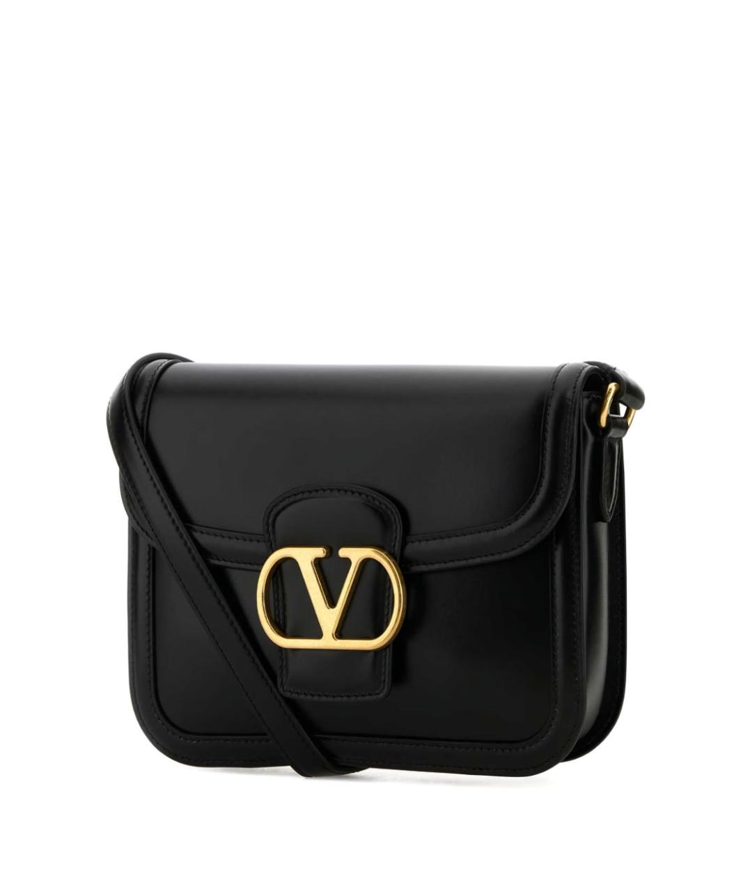 VALENTINO Черная кожаная сумка через плечо, фото 2
