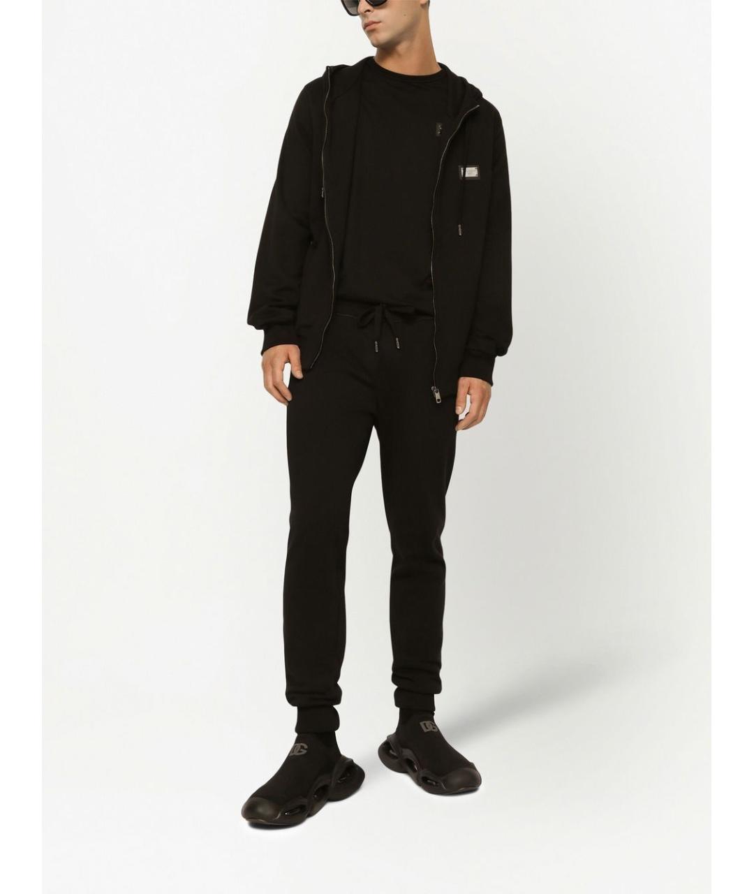 DOLCE&GABBANA Черная хлопковая футболка, фото 4