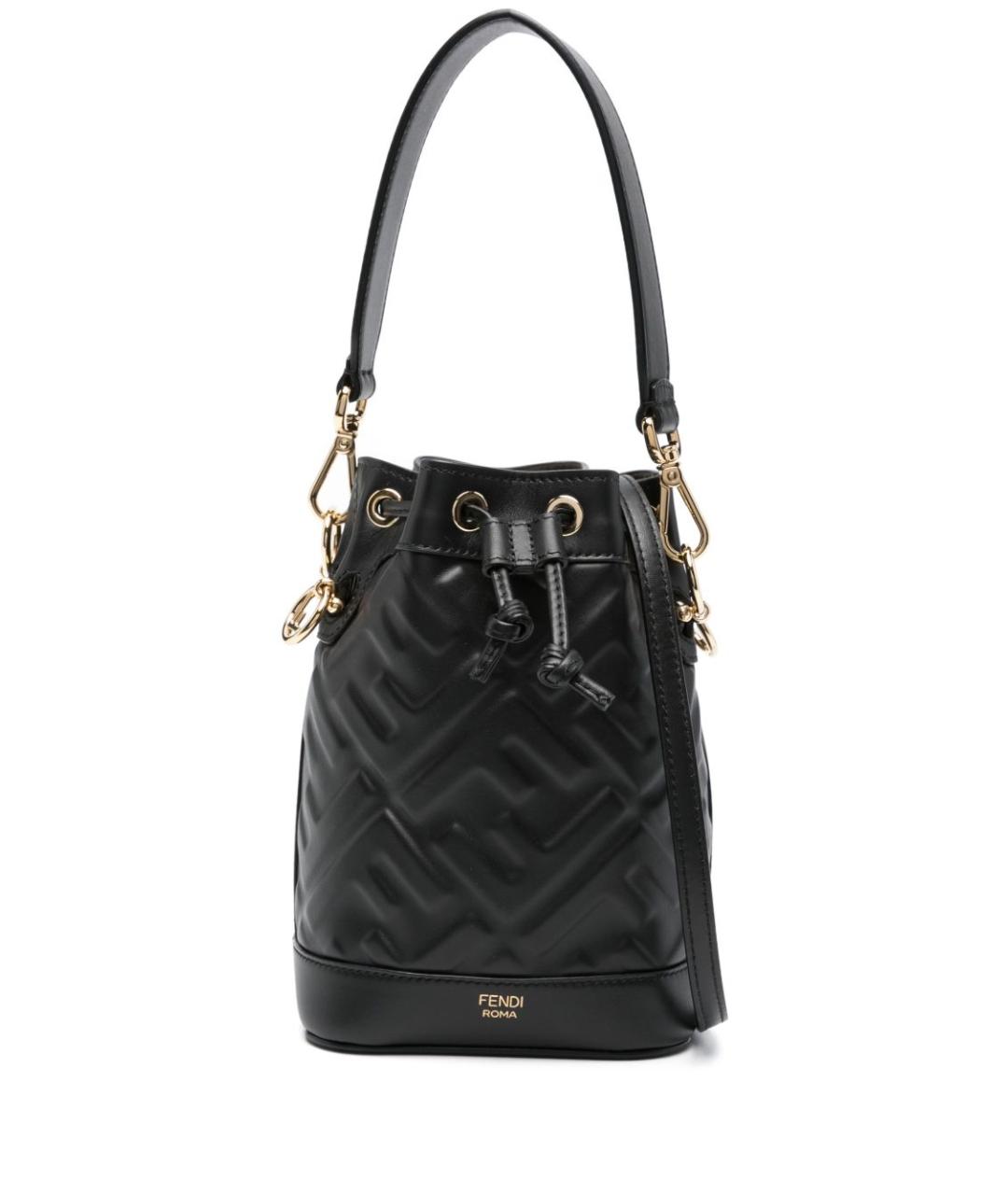 FENDI Черная кожаная сумка через плечо, фото 6