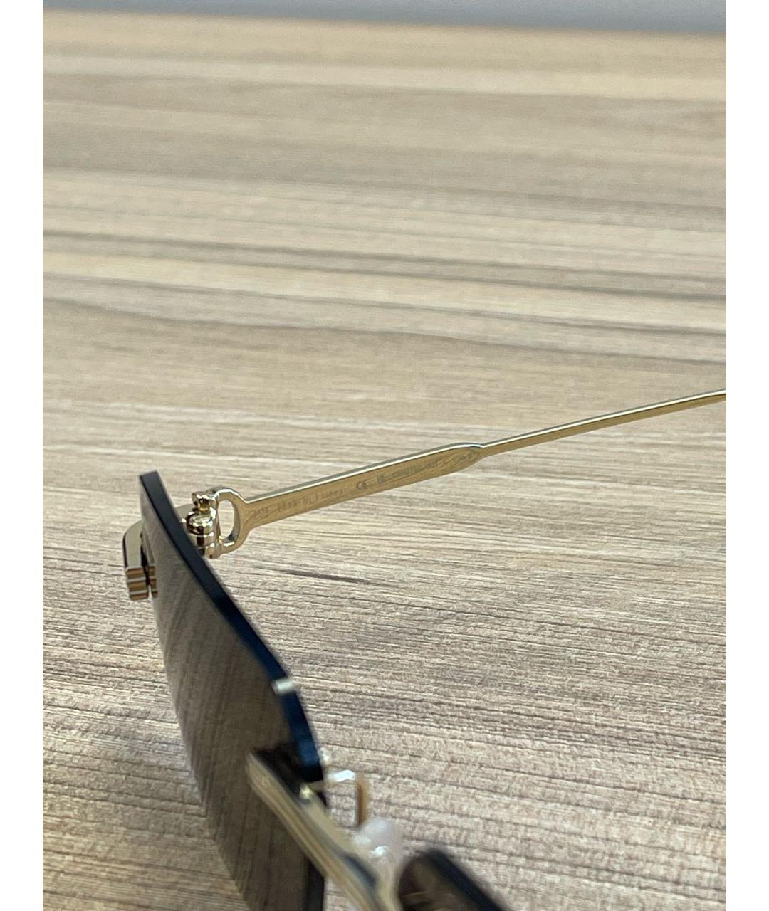 CARTIER Золотые металлические солнцезащитные очки, фото 6