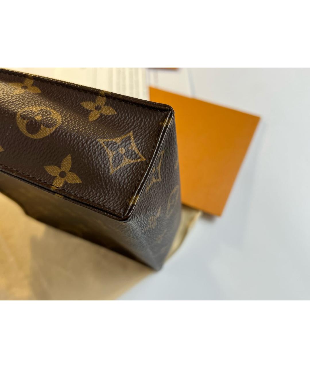 LOUIS VUITTON Коричневая косметичка, фото 6