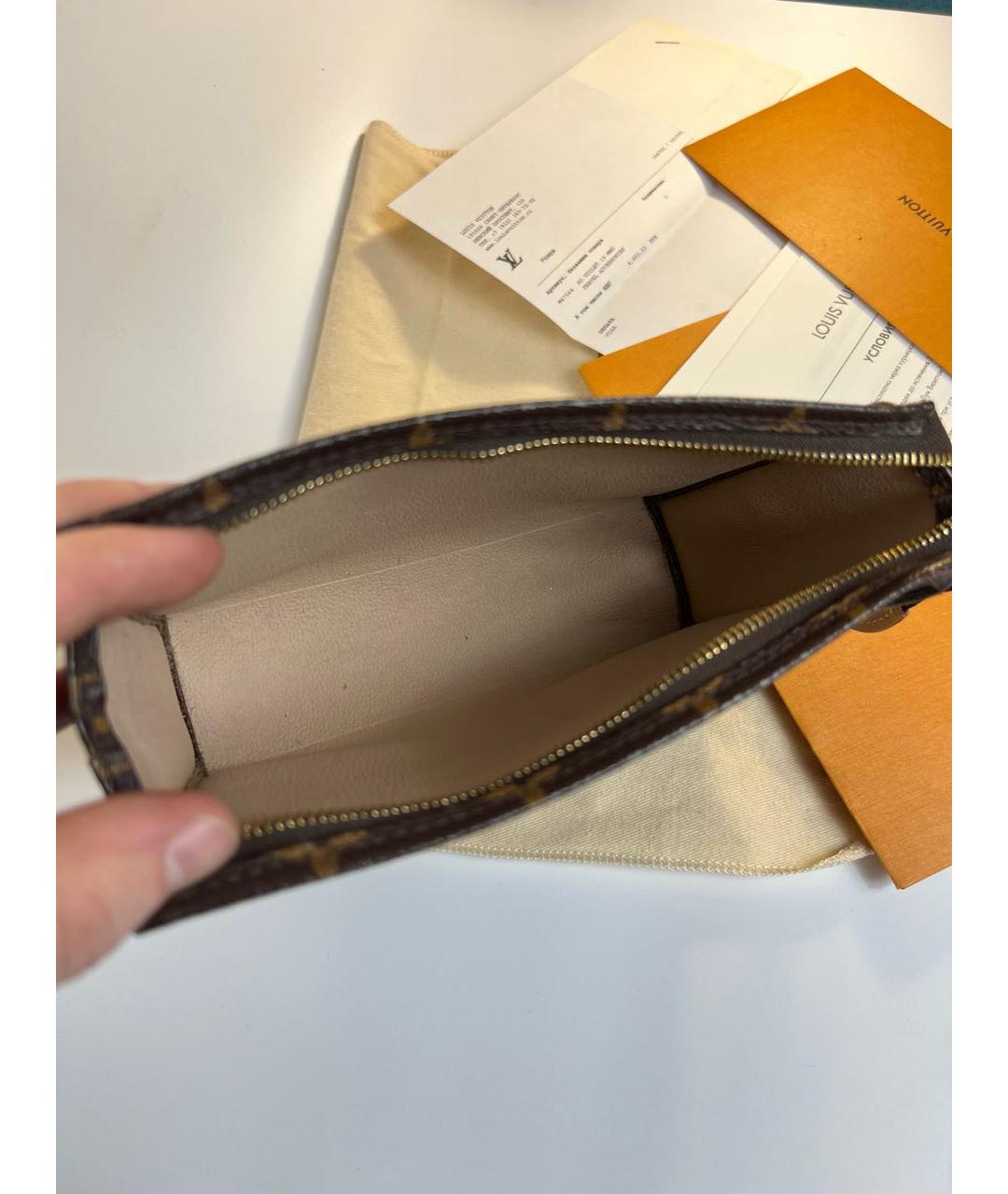 LOUIS VUITTON Коричневая косметичка, фото 2