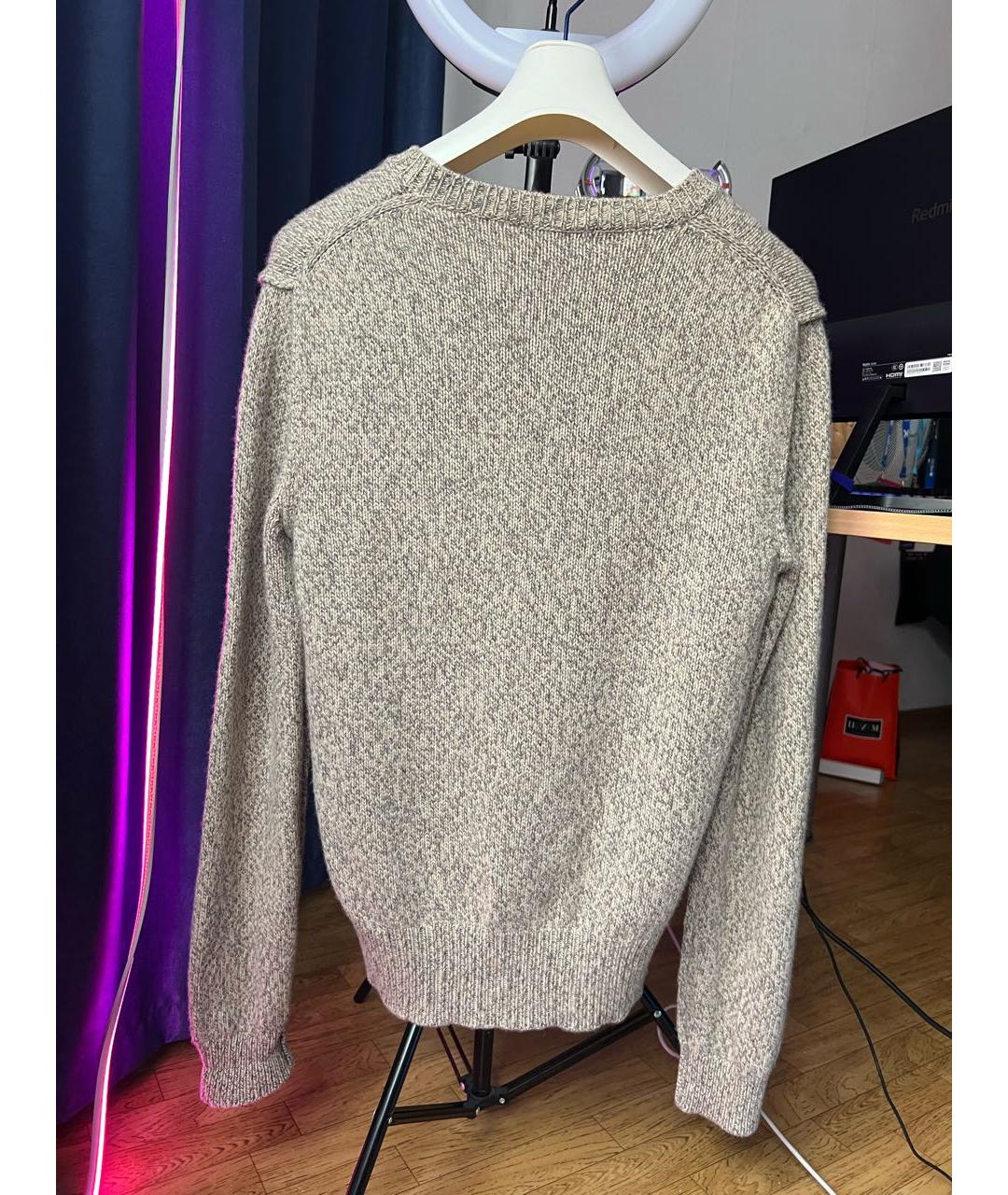 DOLCE&GABBANA Бежевый кашемировый джемпер / свитер, фото 2