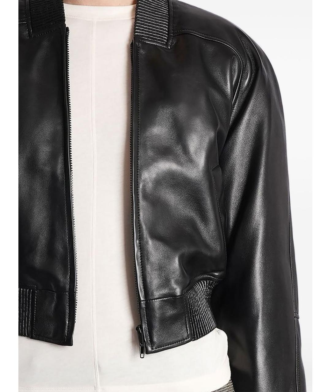 PHOEBE PHILO Черная кожаная куртка, фото 3