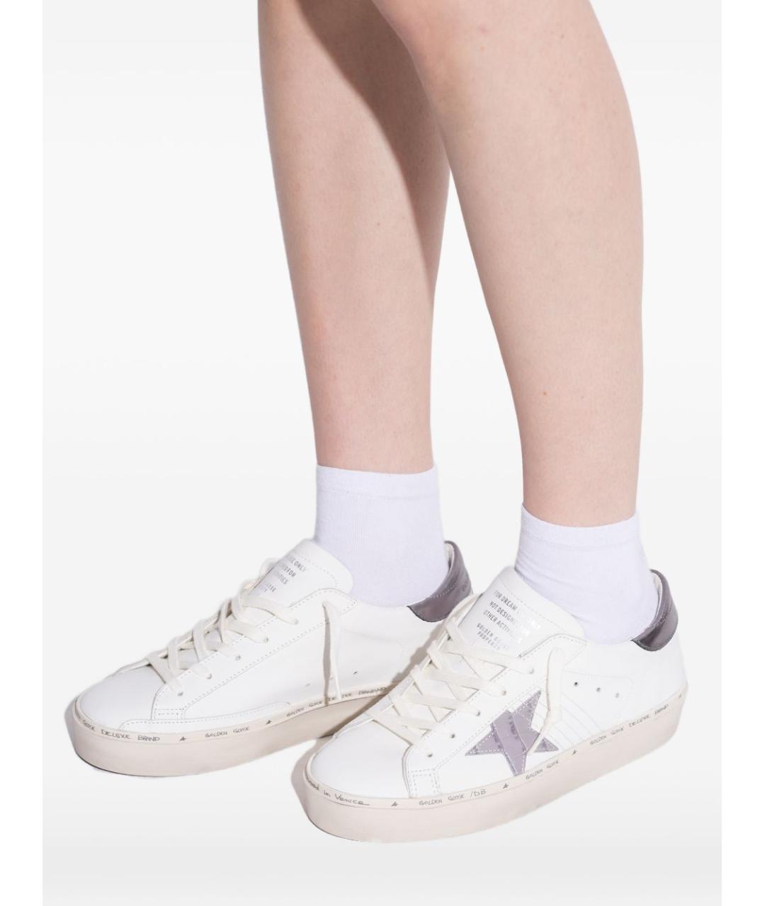 GOLDEN GOOSE DELUXE BRAND Белые кожаные кроссовки, фото 3