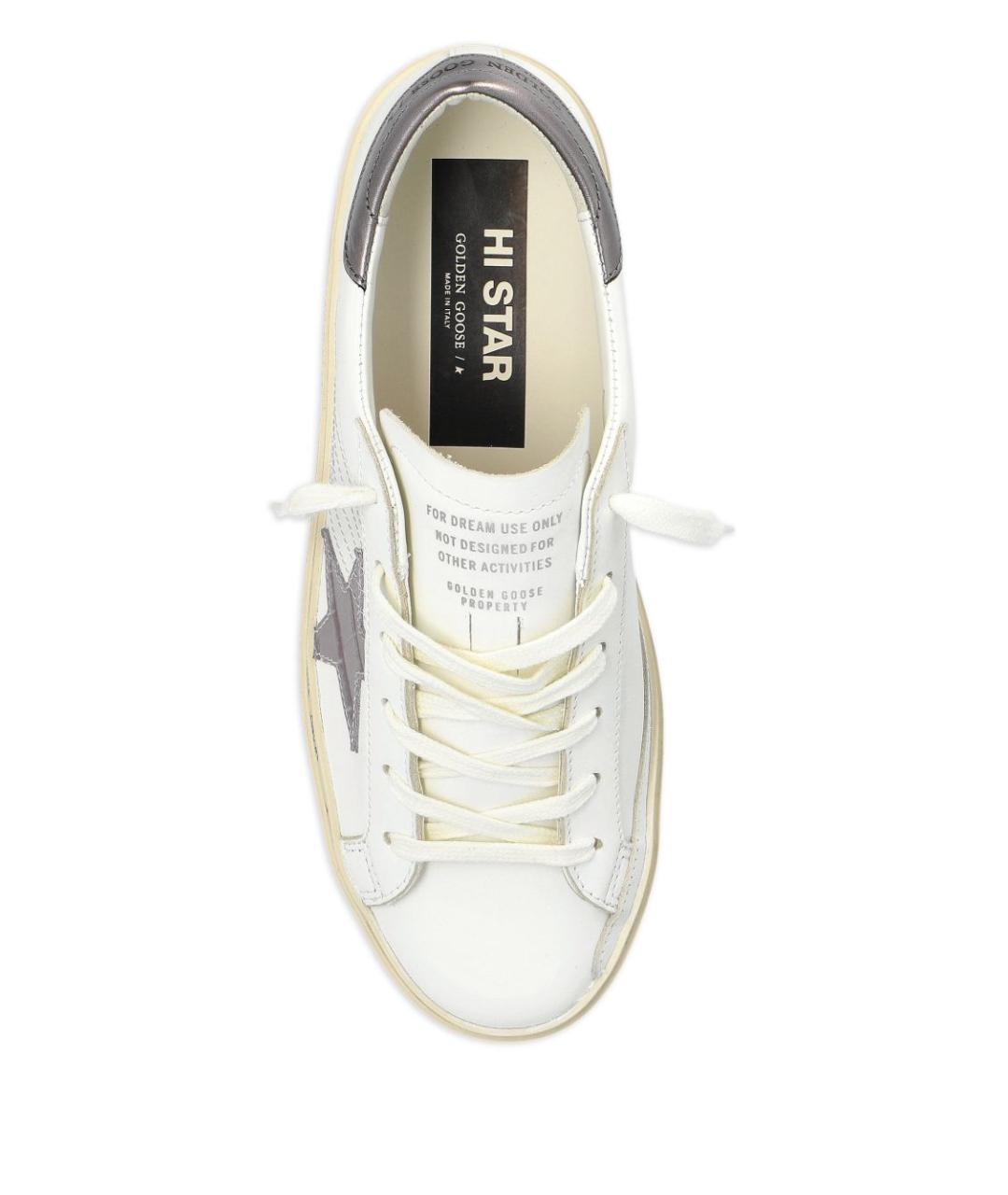 GOLDEN GOOSE DELUXE BRAND Белые кожаные кроссовки, фото 5