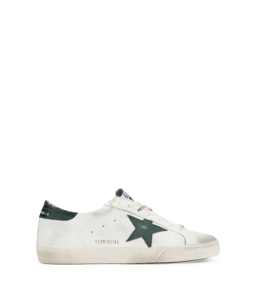 GOLDEN GOOSE DELUXE BRAND Зеленые кожаные низкие кроссовки / кеды, фото 1