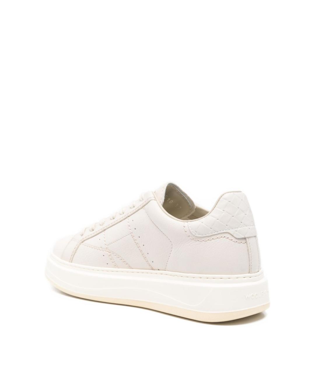 WOOLRICH Бежевые кожаные кеды, фото 2