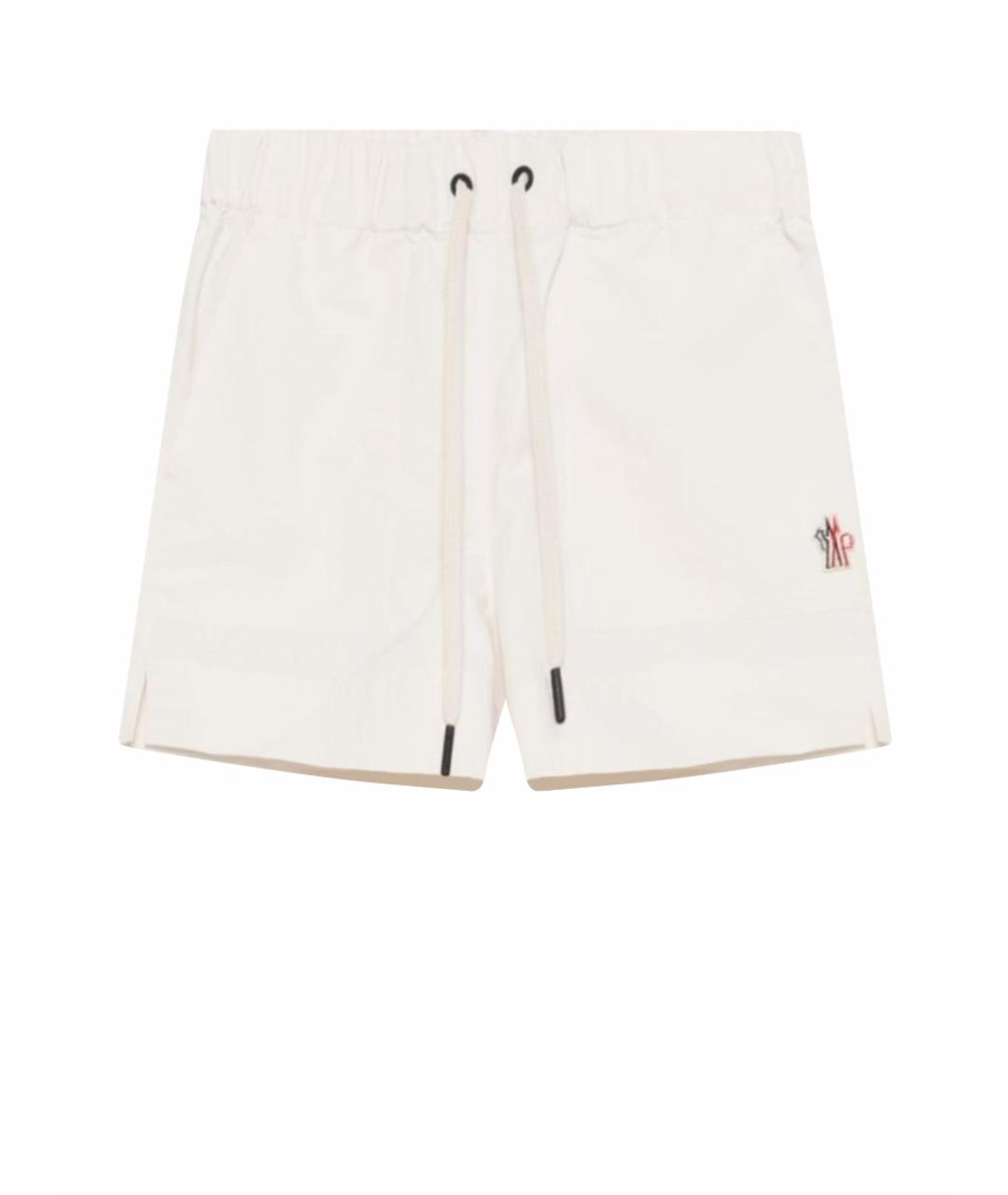 MONCLER GRENOBLE Белые полиэстеровые шорты, фото 1