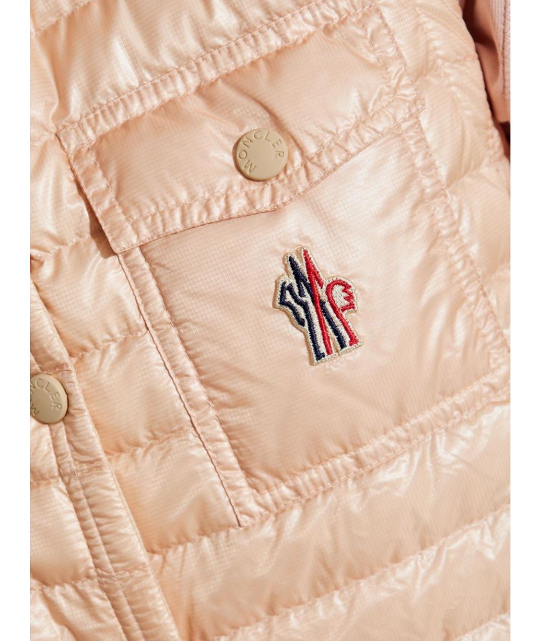 MONCLER GRENOBLE Бежевый полиамидовый жилет, фото 2