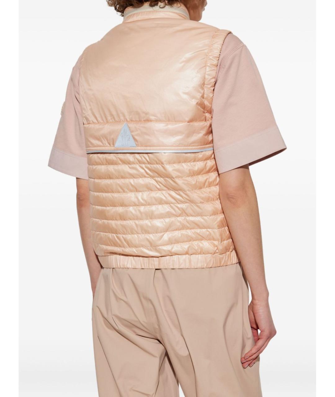 MONCLER GRENOBLE Бежевый полиамидовый жилет, фото 5