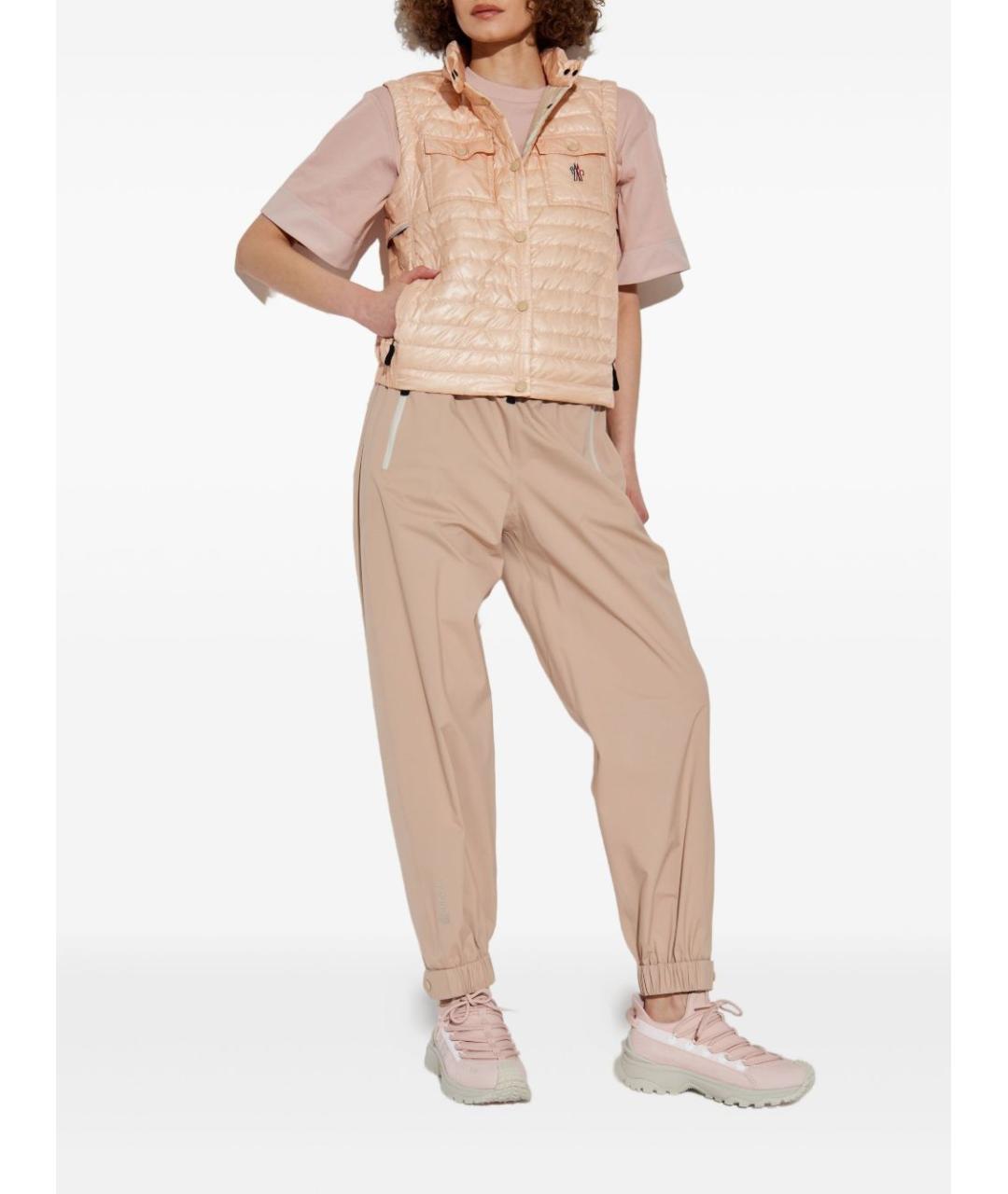 MONCLER GRENOBLE Бежевый полиамидовый жилет, фото 4