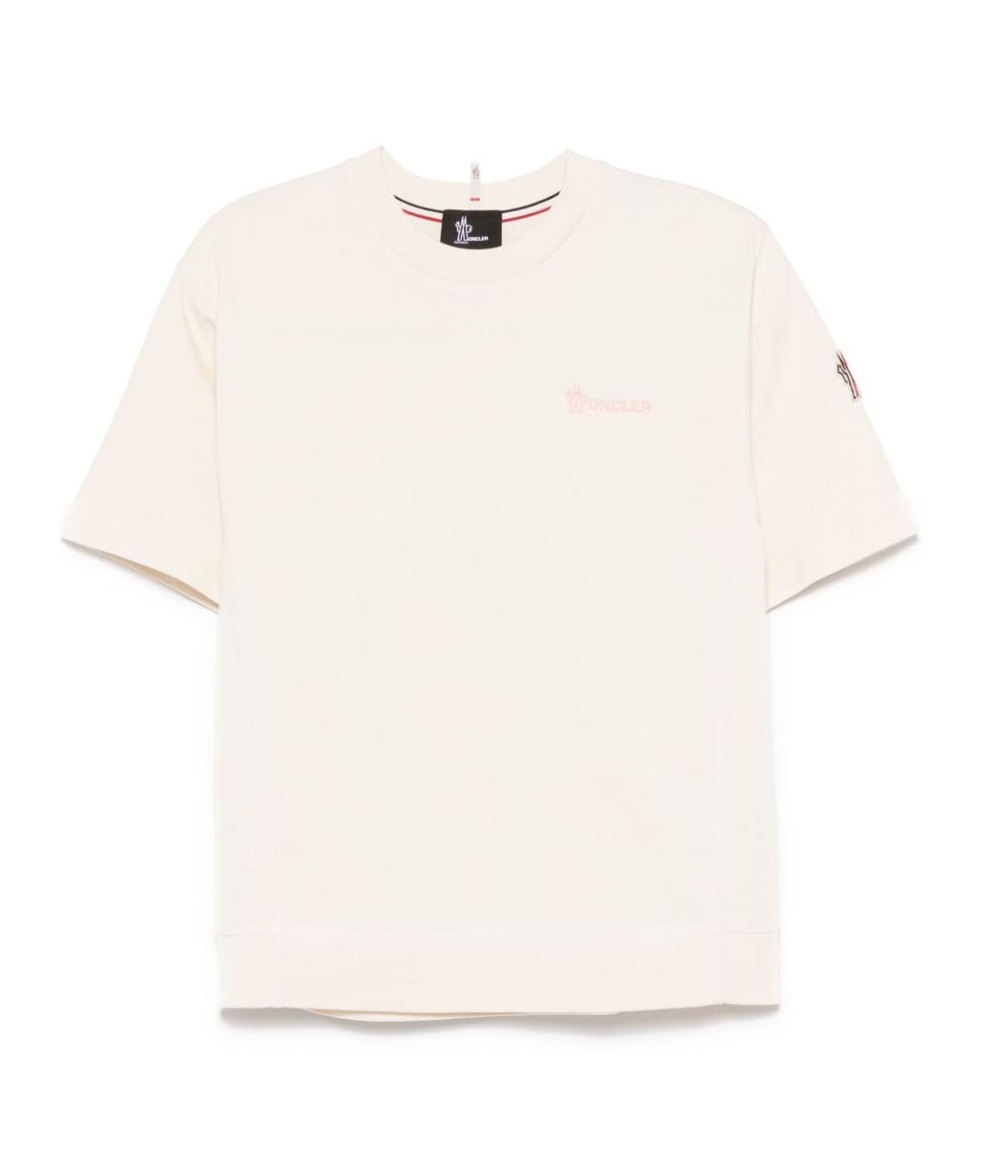 MONCLER GRENOBLE Белая хлопковая футболка, фото 1