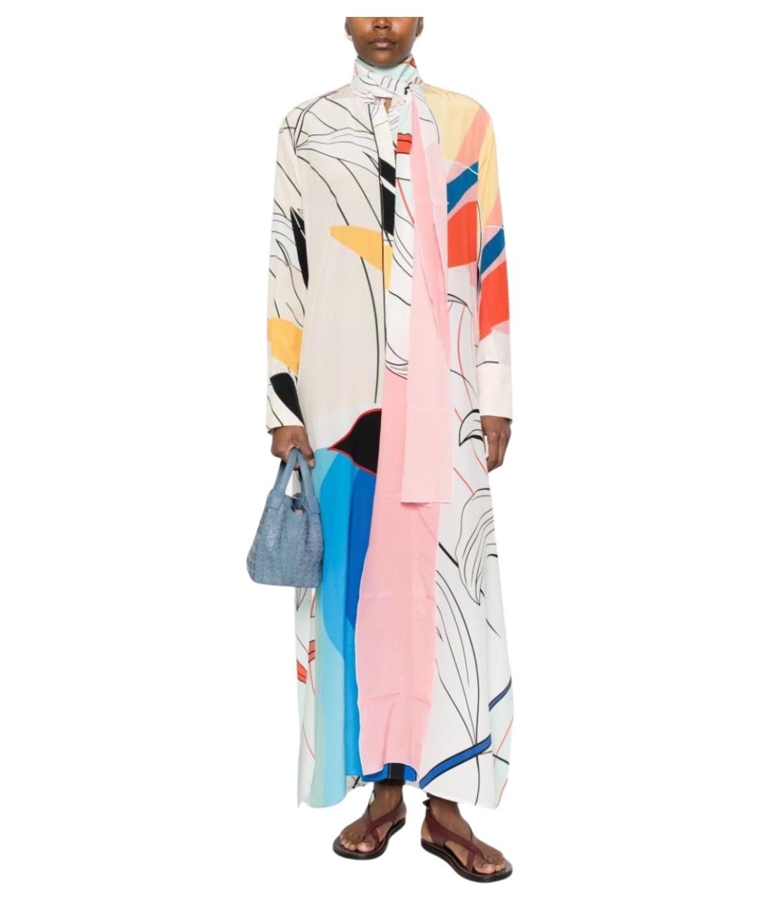 F.R.S FOR RESTLESS SLEEPERS Мульти шелковое платье, фото 2