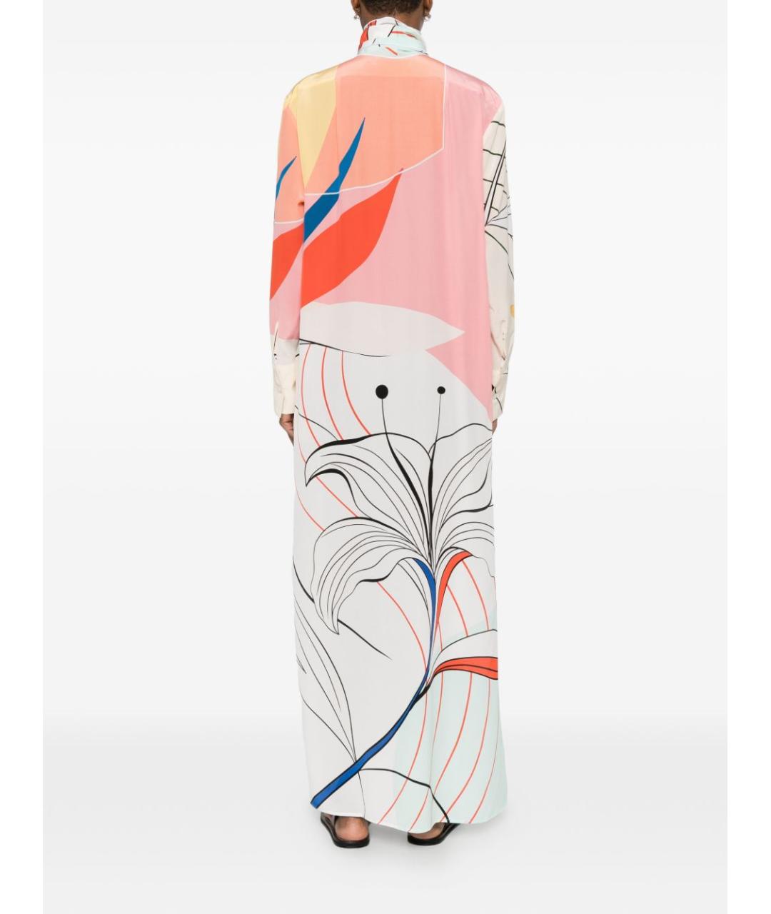 F.R.S FOR RESTLESS SLEEPERS Мульти шелковое платье, фото 5