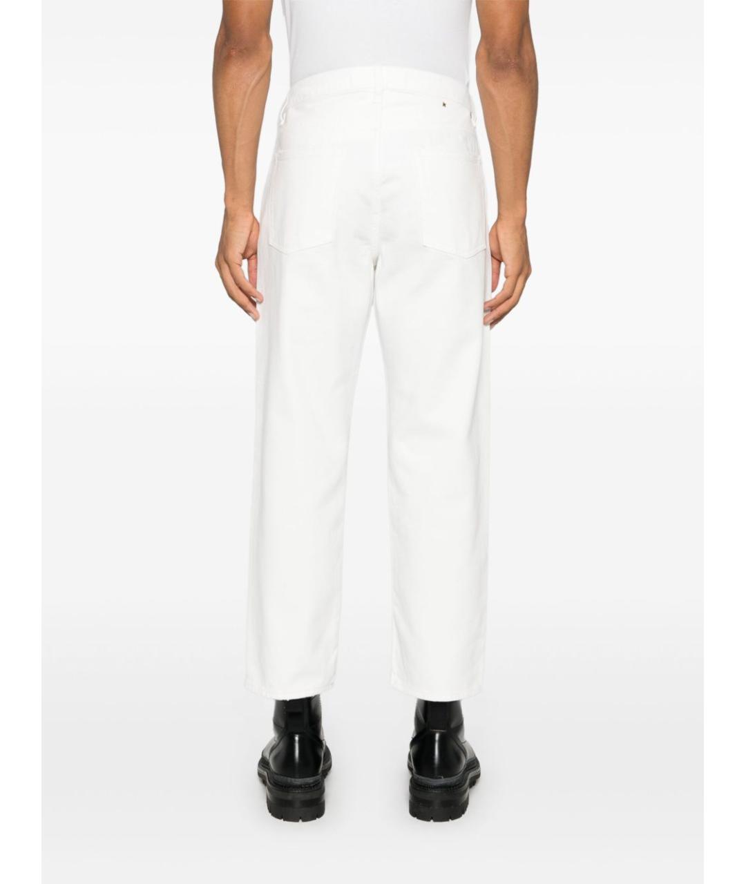 GOLDEN GOOSE DELUXE BRAND Белые хлопковые прямые джинсы, фото 5