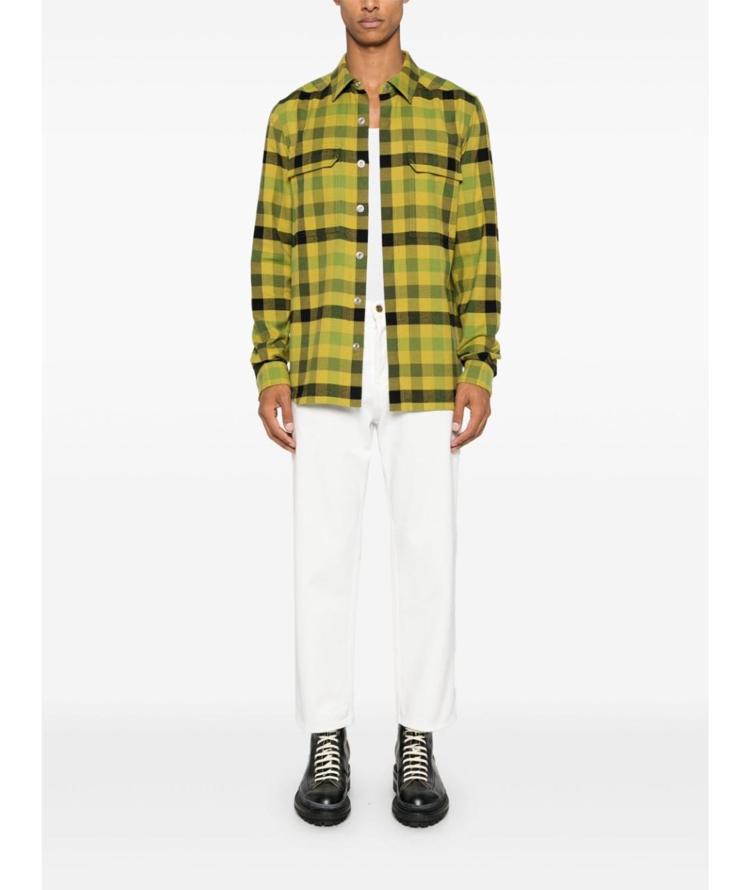 GOLDEN GOOSE DELUXE BRAND Белые хлопковые прямые джинсы, фото 2