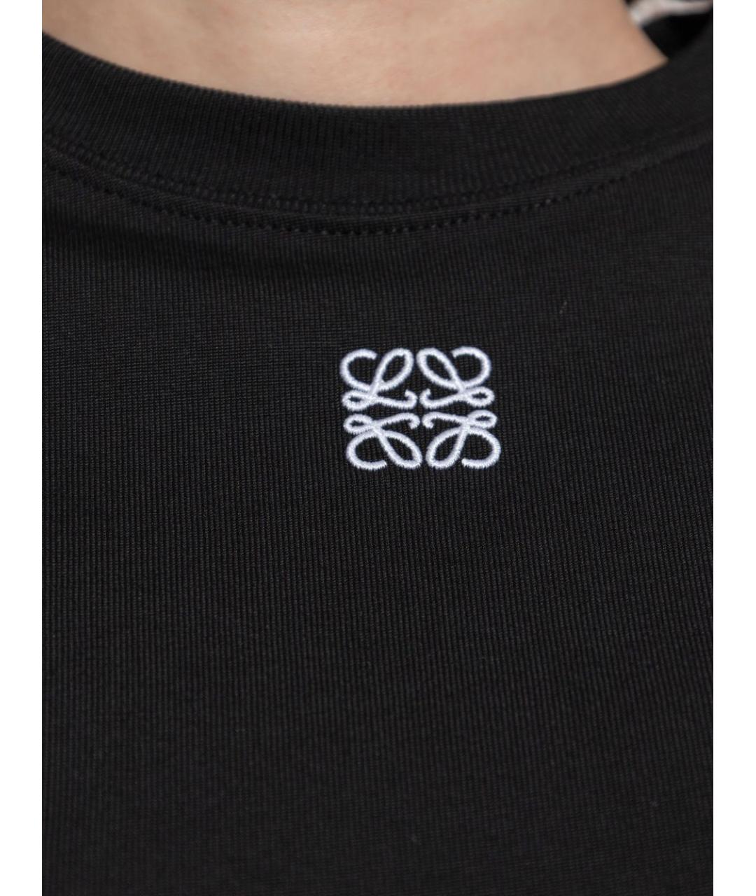 LOEWE Черная хлопковая футболка, фото 3