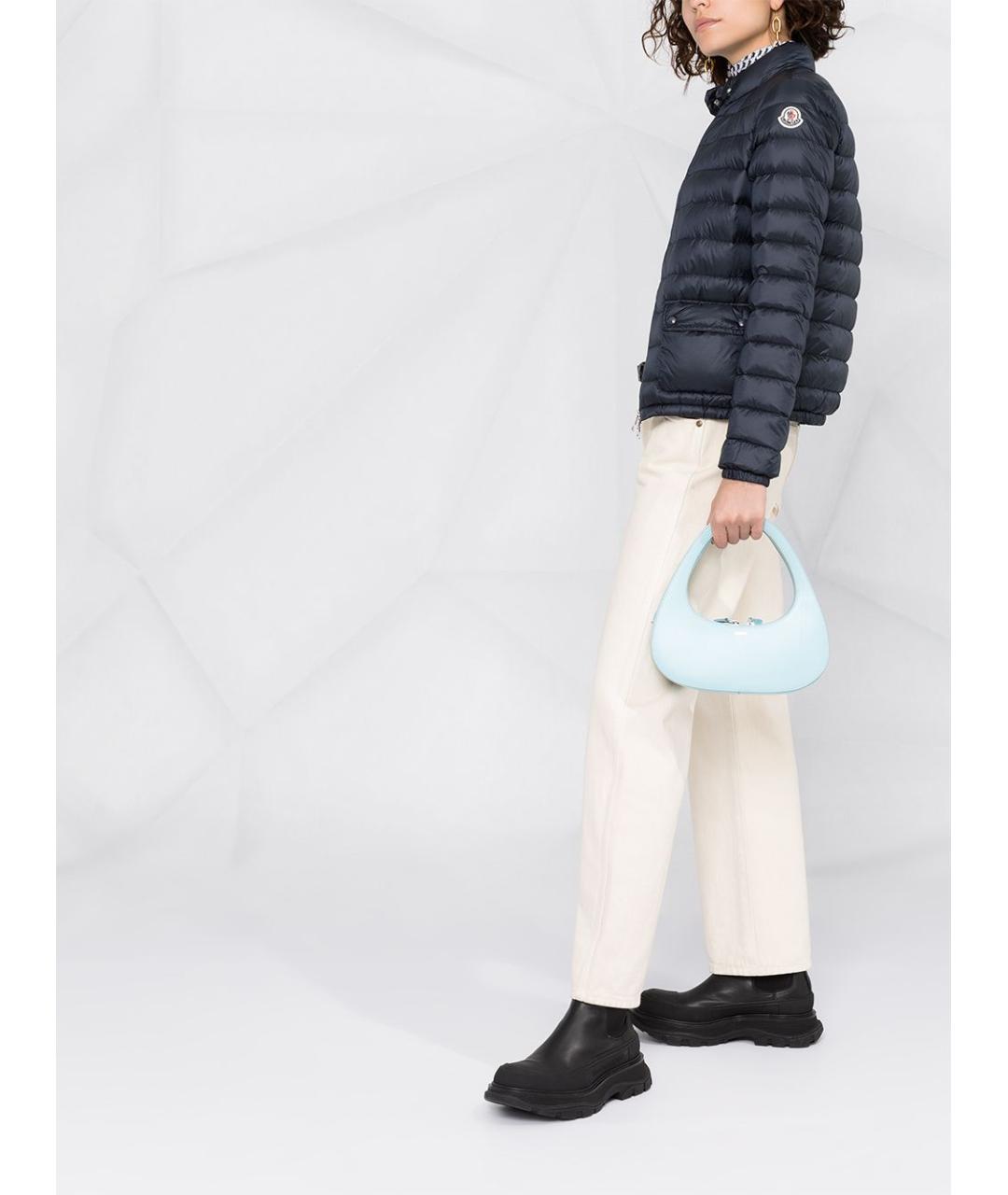 MONCLER Синяя полиамидовая куртка, фото 4