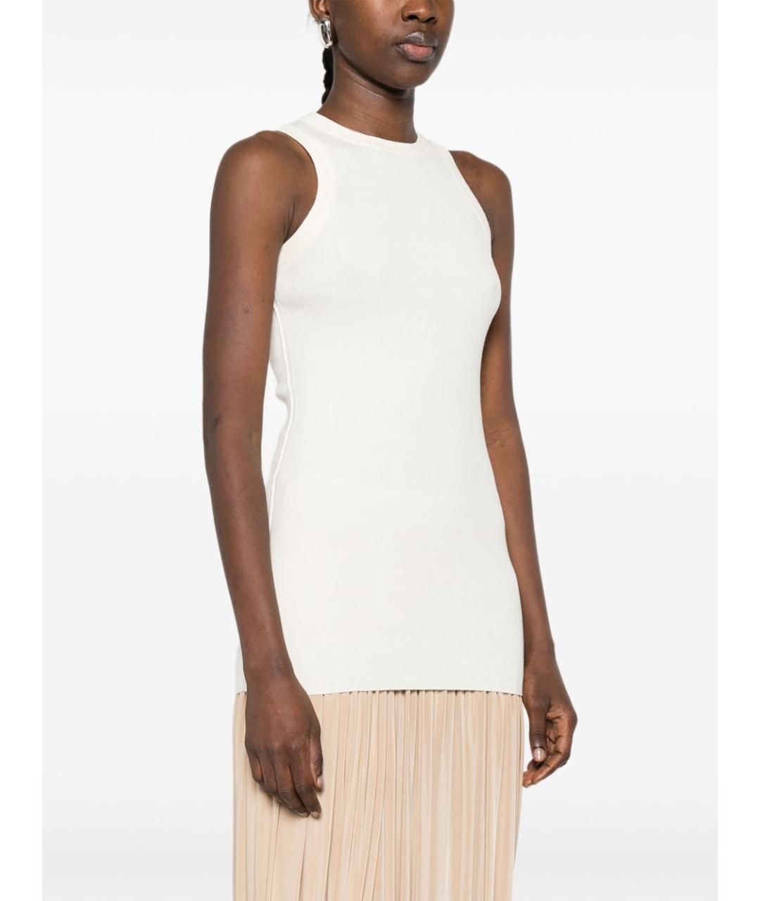 PHOEBE PHILO Бежевая хлопковая майка, фото 5