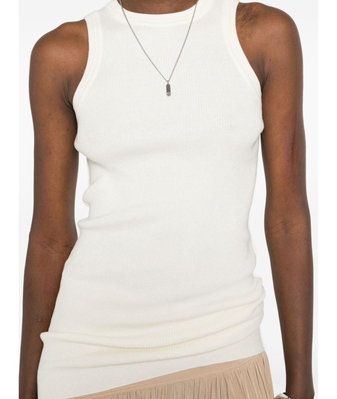 PHOEBE PHILO Бежевая хлопковая майка, фото 2