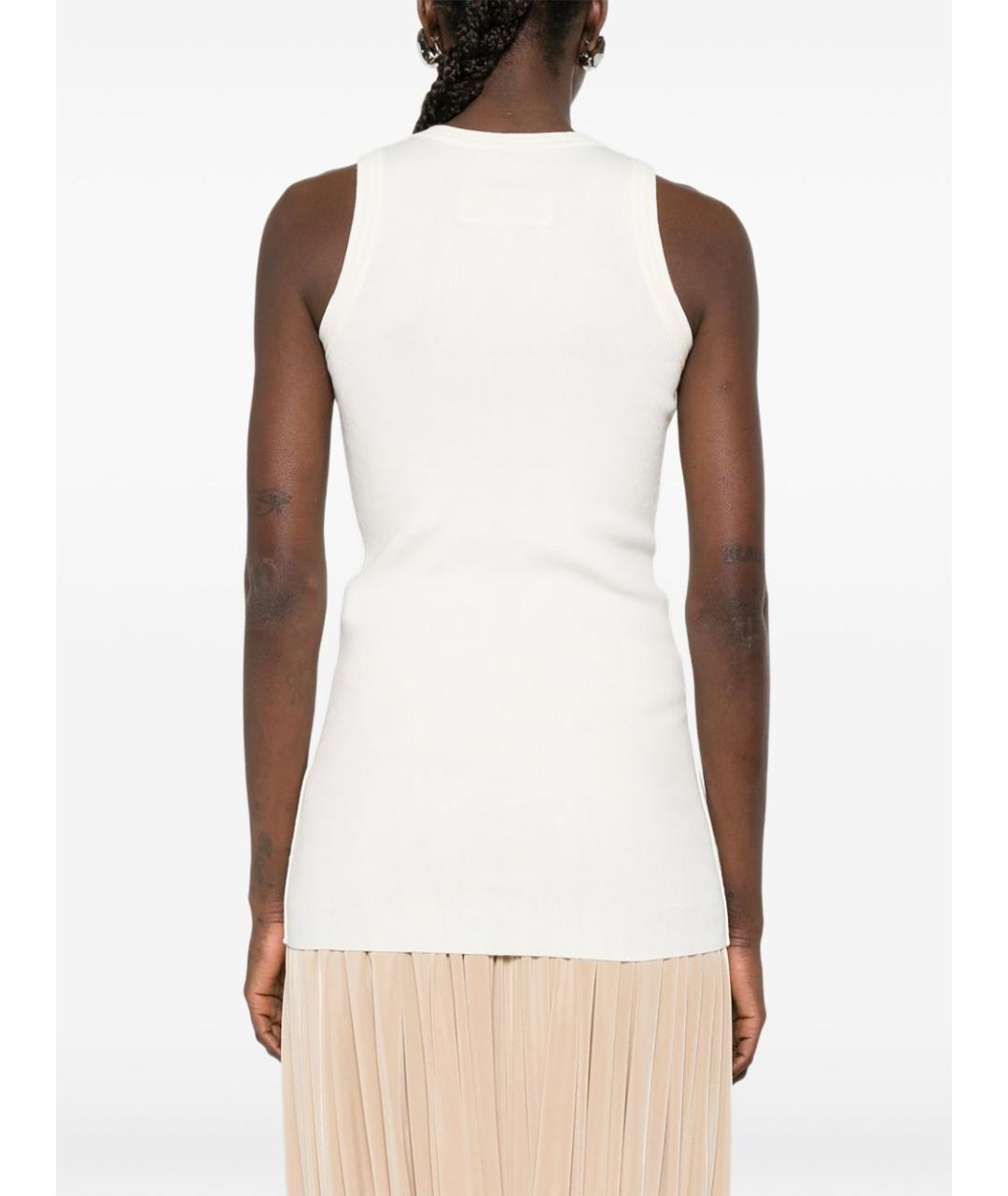 PHOEBE PHILO Бежевая хлопковая майка, фото 4