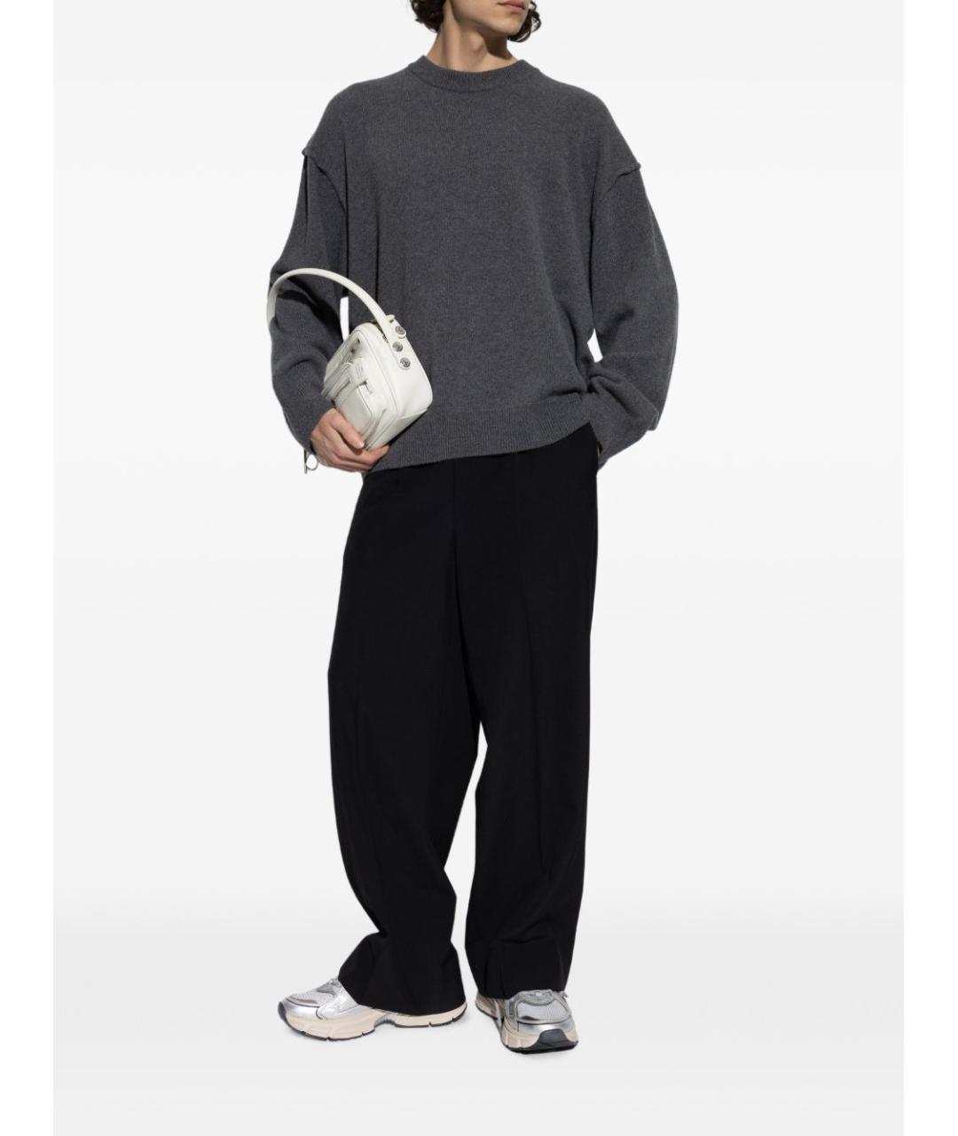 GOLDEN GOOSE DELUXE BRAND Серые текстильные низкие кроссовки / кеды, фото 4