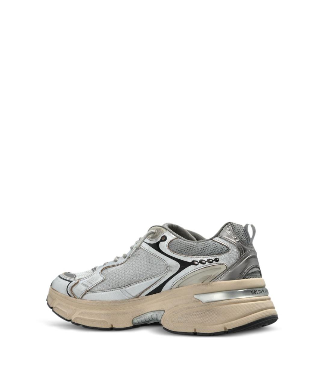 GOLDEN GOOSE DELUXE BRAND Серые текстильные низкие кроссовки / кеды, фото 5