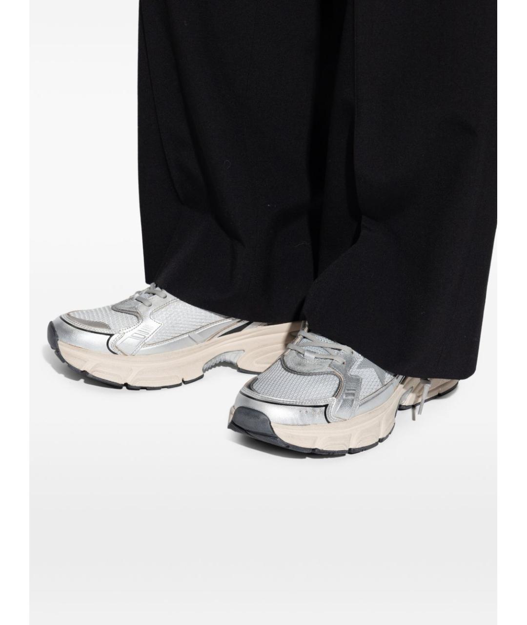 GOLDEN GOOSE DELUXE BRAND Серые текстильные низкие кроссовки / кеды, фото 3