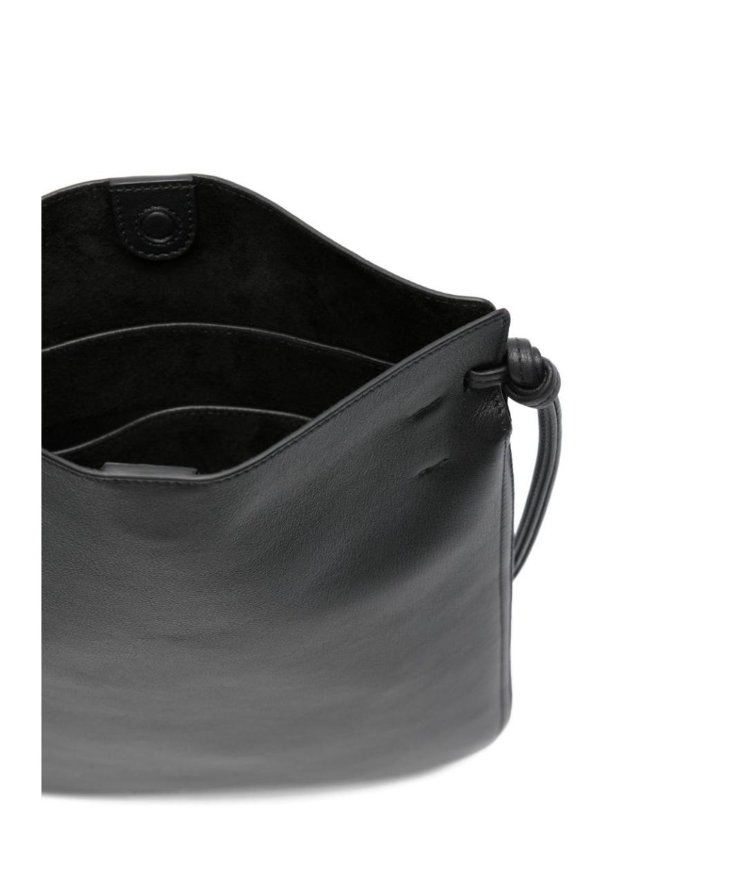 PHOEBE PHILO Черная кожаная сумка через плечо, фото 3