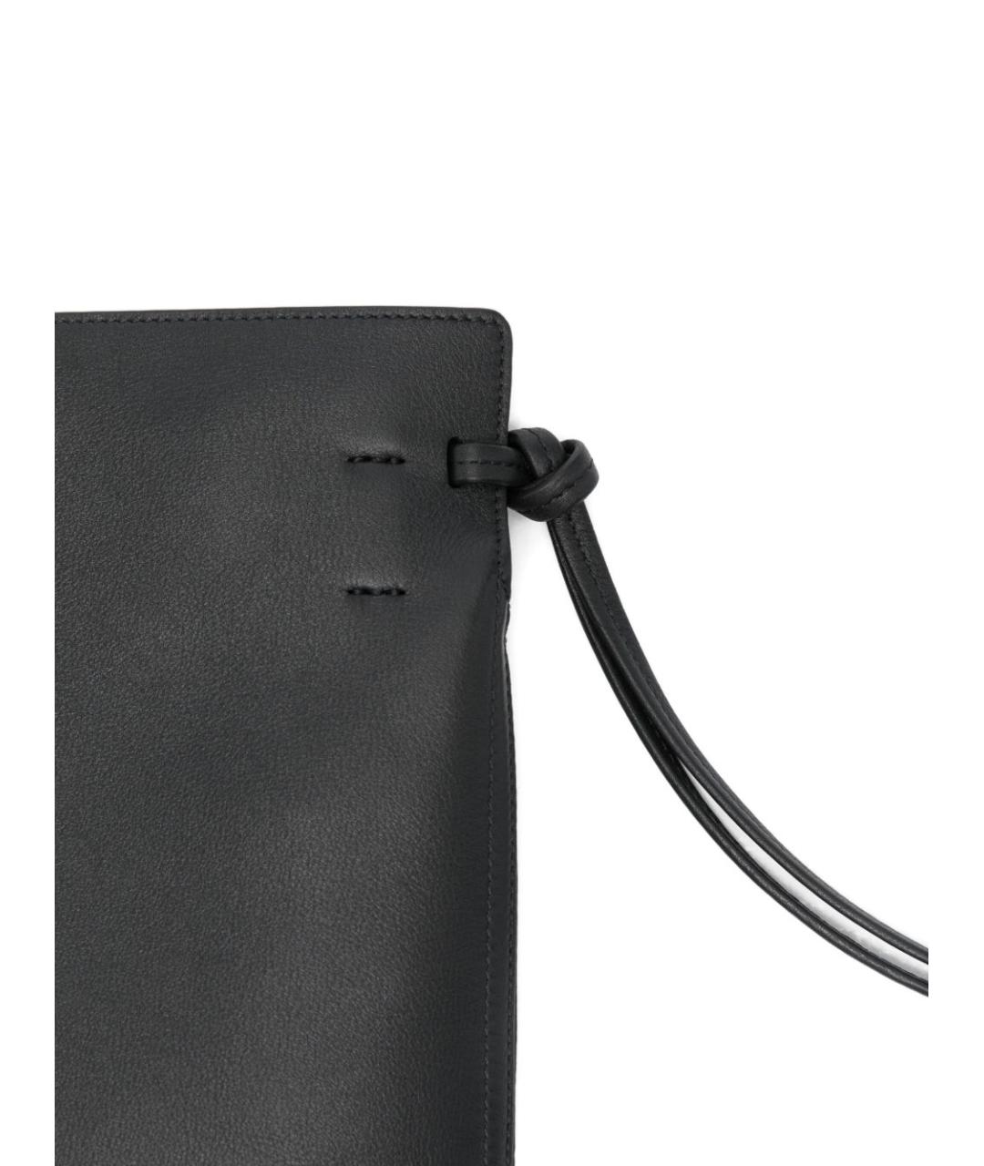 PHOEBE PHILO Черная кожаная сумка через плечо, фото 2