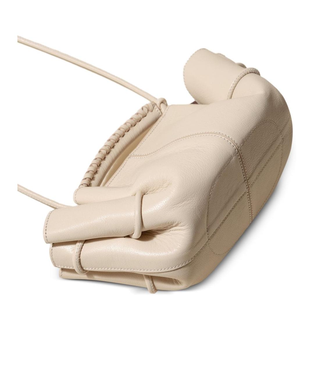 HEREU Бежевая кожаная сумка через плечо, фото 4