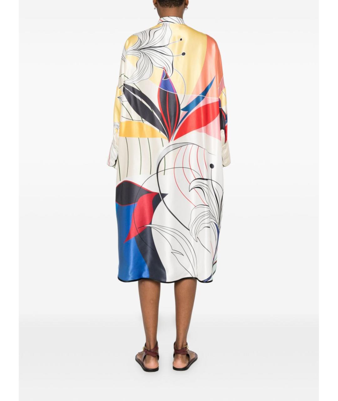 F.R.S FOR RESTLESS SLEEPERS Мульти шелковое повседневное платье, фото 4