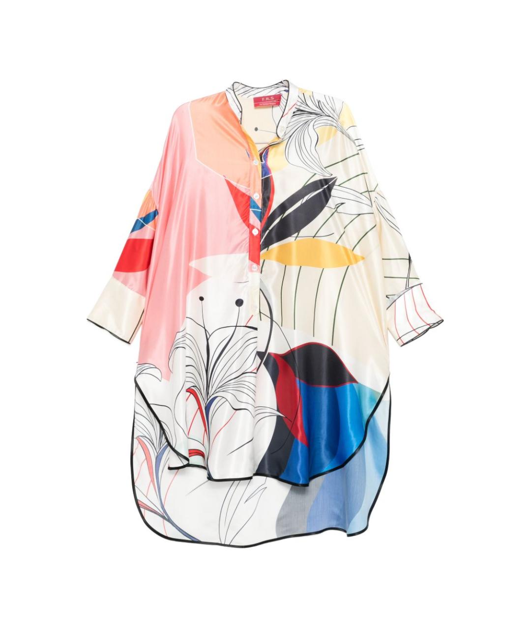 F.R.S FOR RESTLESS SLEEPERS Мульти шелковое повседневное платье, фото 1