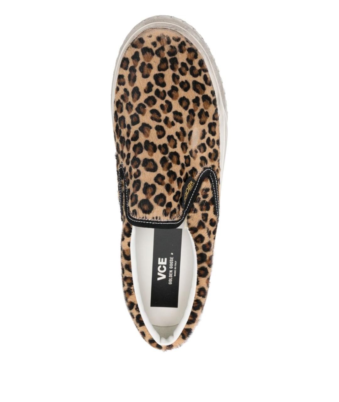 GOLDEN GOOSE DELUXE BRAND Коричневые кожаные слипоны, фото 2