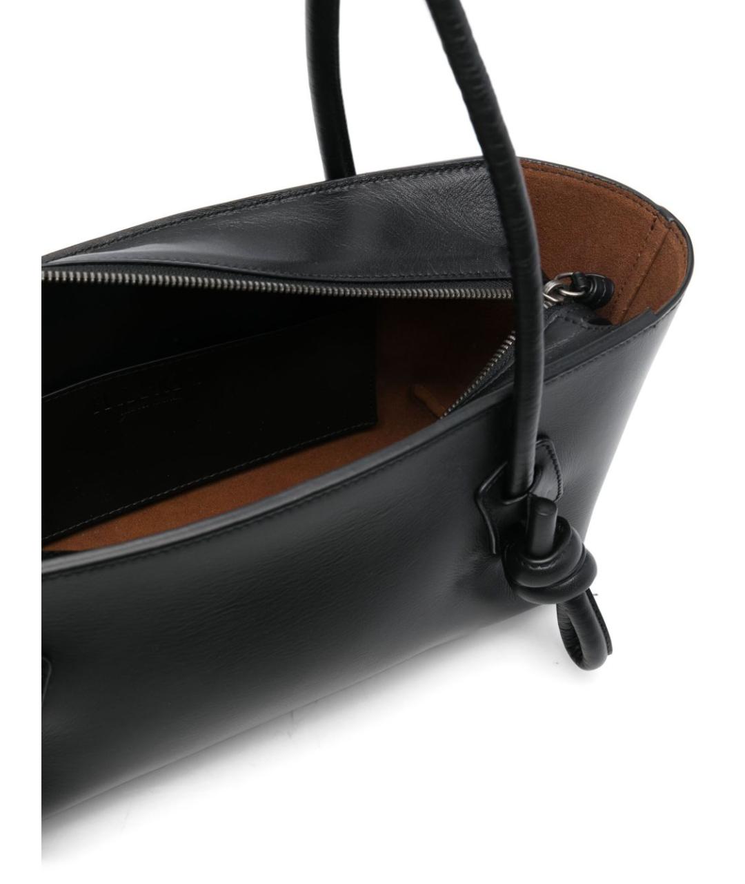 HEREU Черная кожаная сумка через плечо, фото 3
