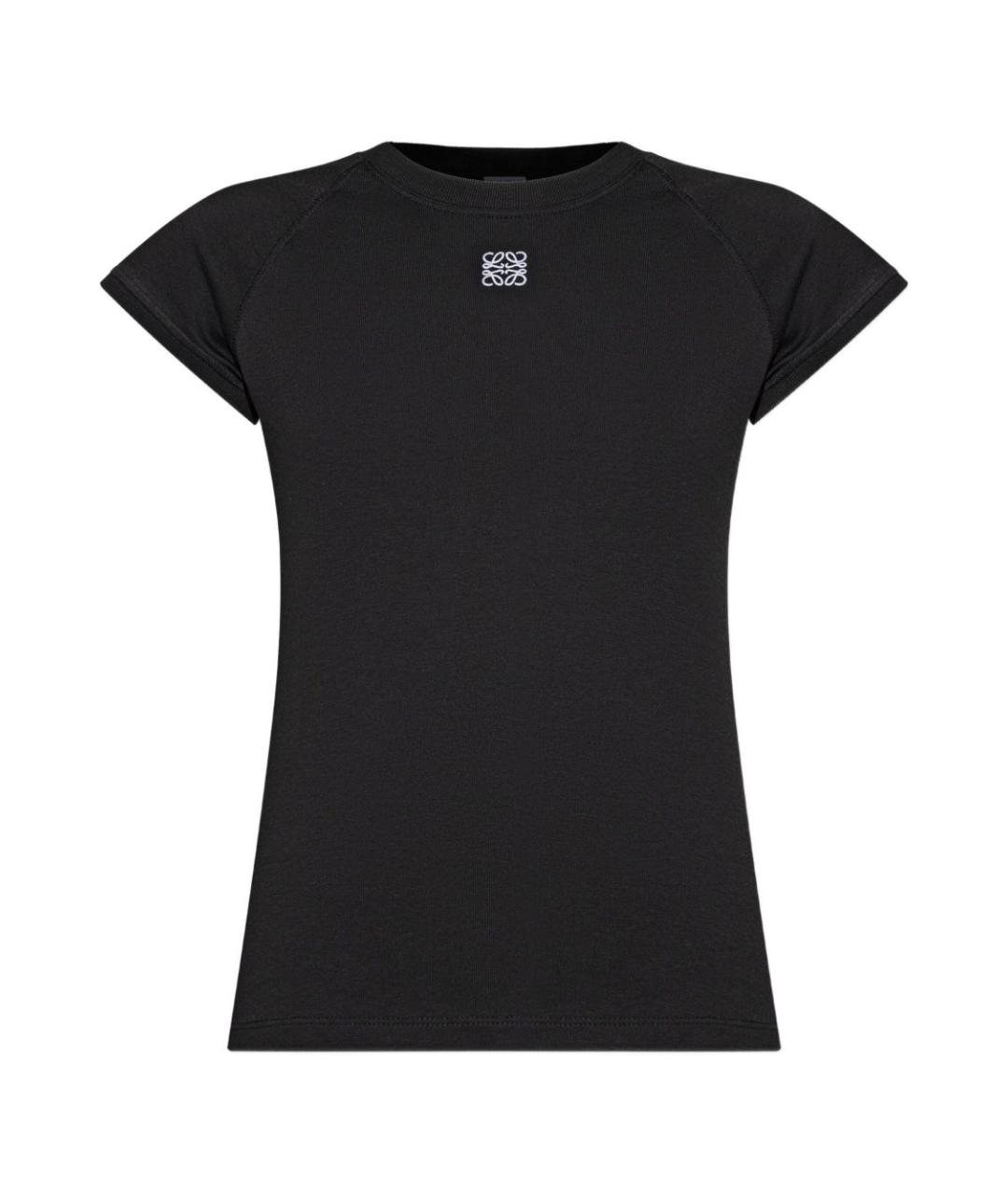 LOEWE Черная хлопковая футболка, фото 1