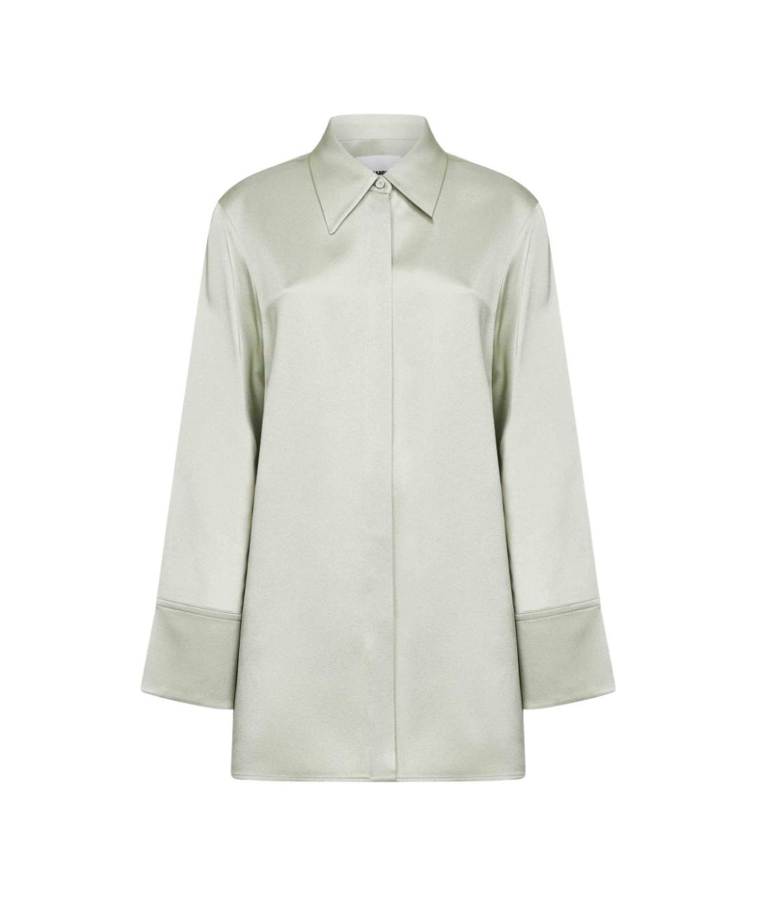 JIL SANDER Салатовая ацетатная рубашка, фото 1