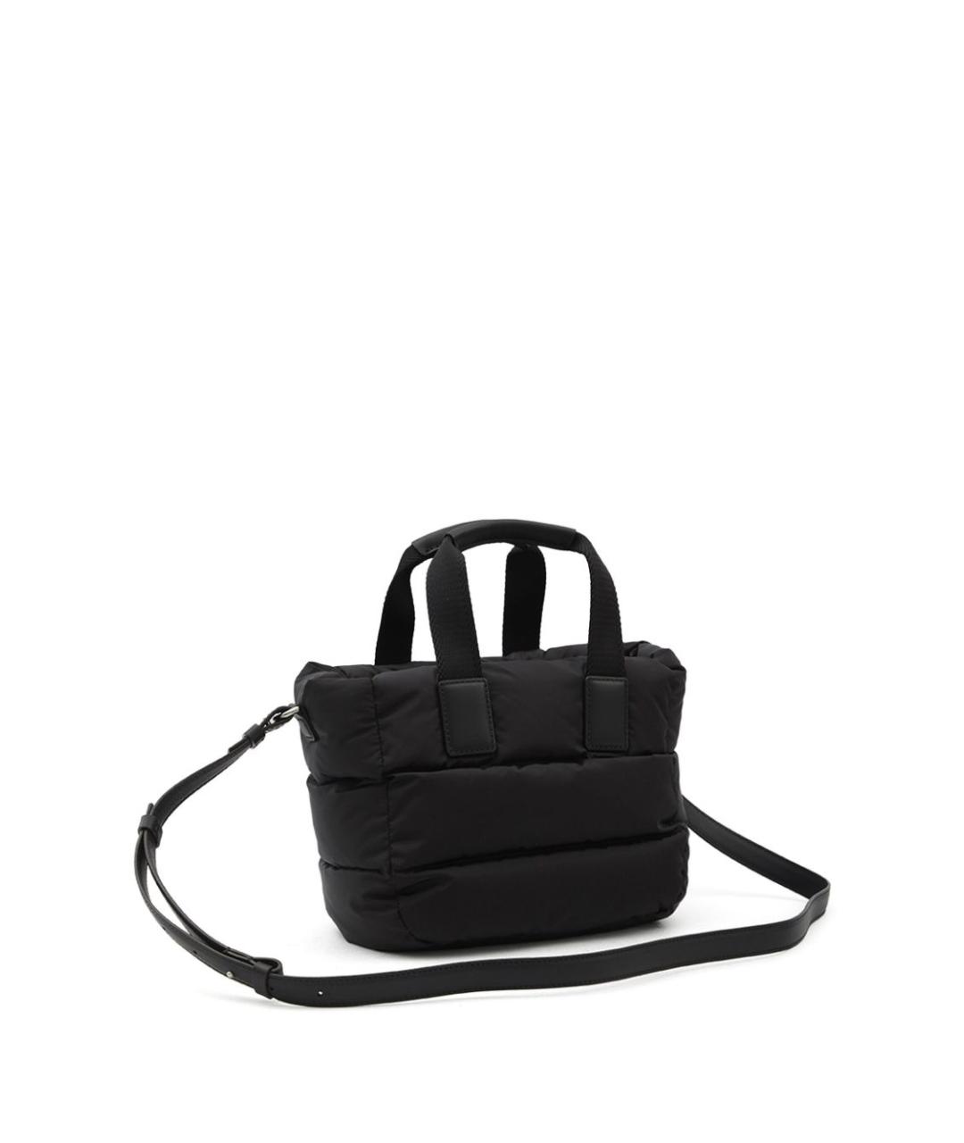 MONCLER Черная синтетическая сумка с короткими ручками, фото 4