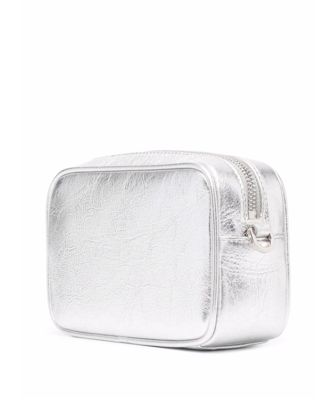 GOLDEN GOOSE DELUXE BRAND Серебряная кожаная сумка через плечо, фото 5