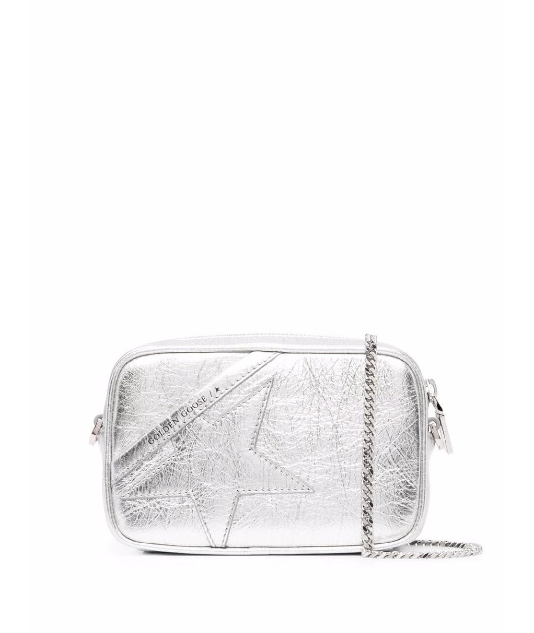 GOLDEN GOOSE DELUXE BRAND Серебряная кожаная сумка через плечо, фото 1