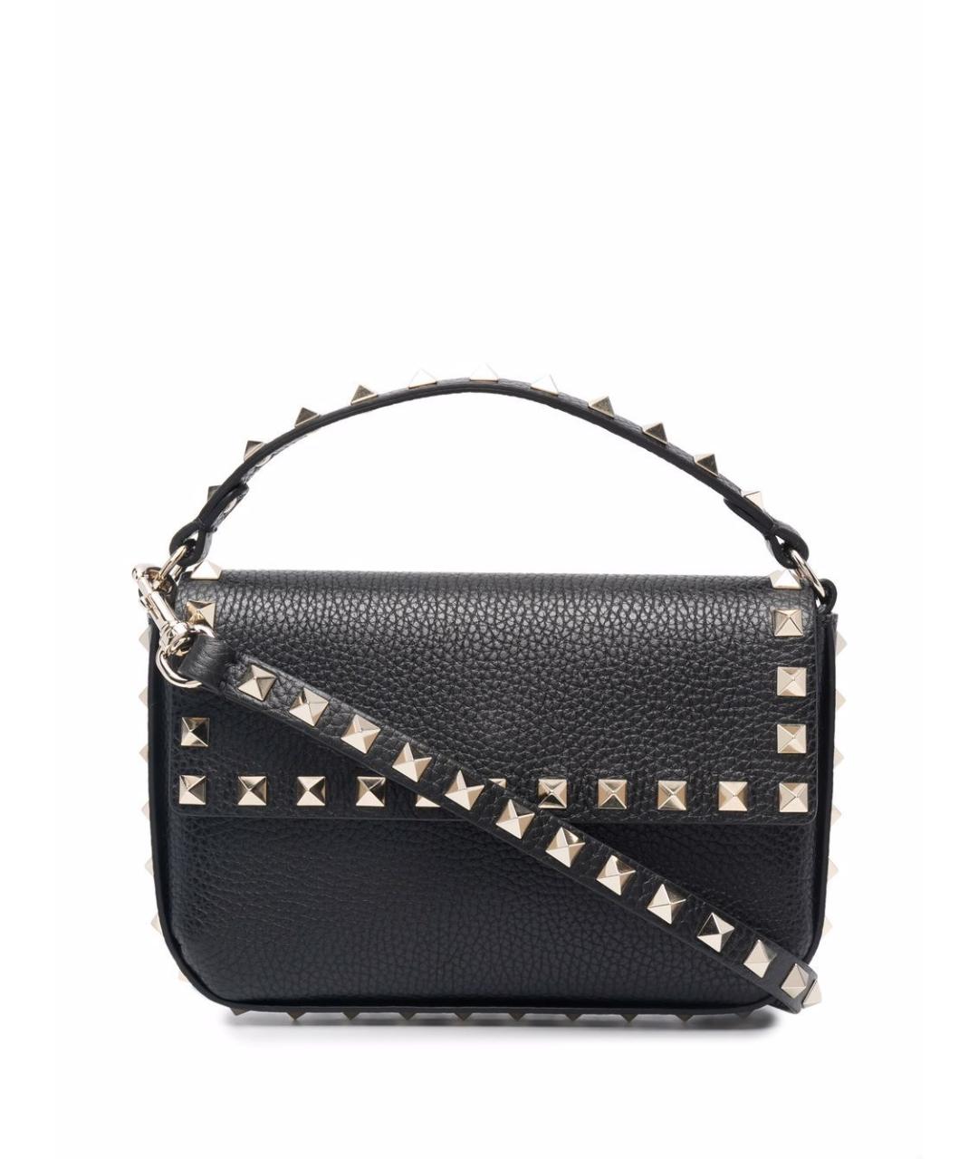 VALENTINO Черная кожаная сумка через плечо, фото 1