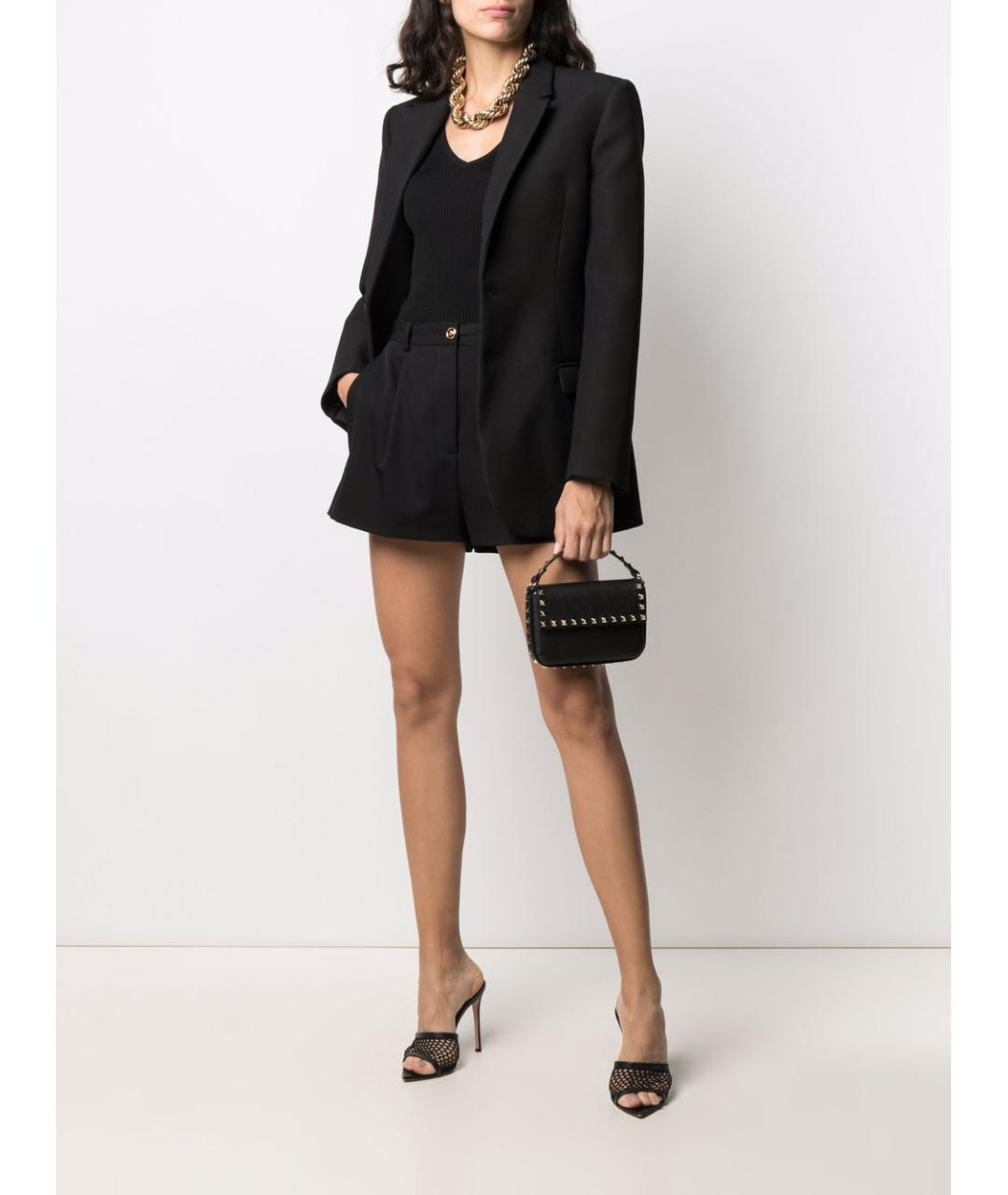 VALENTINO Черная кожаная сумка через плечо, фото 2