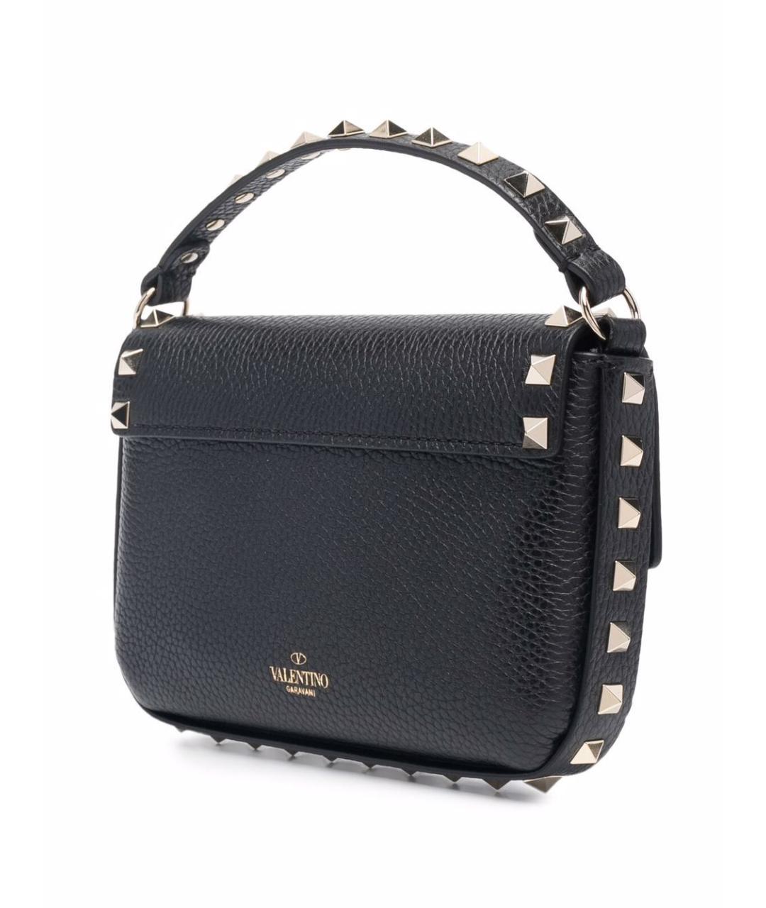 VALENTINO Черная кожаная сумка через плечо, фото 3