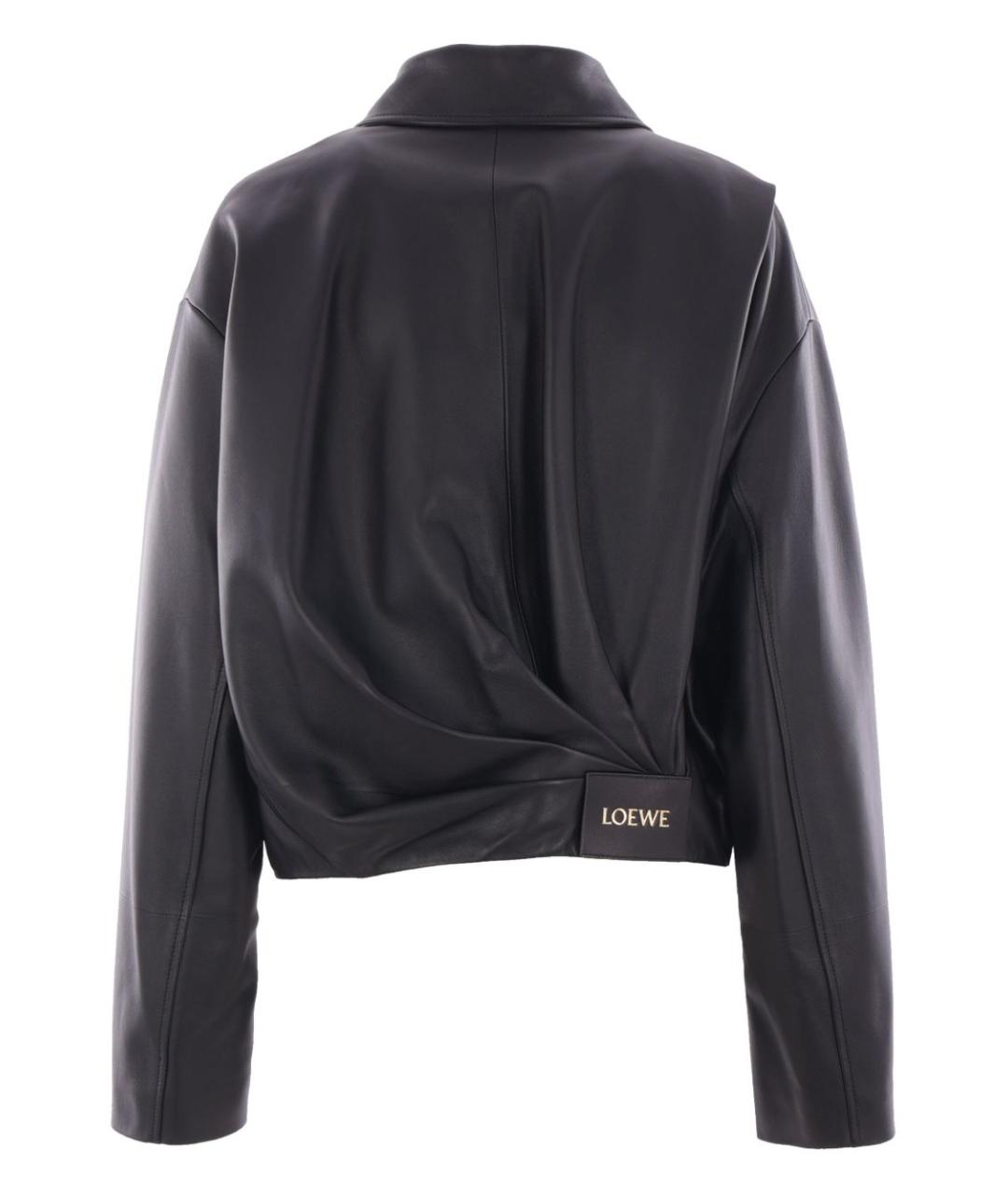 LOEWE Черная кожаная куртка, фото 4