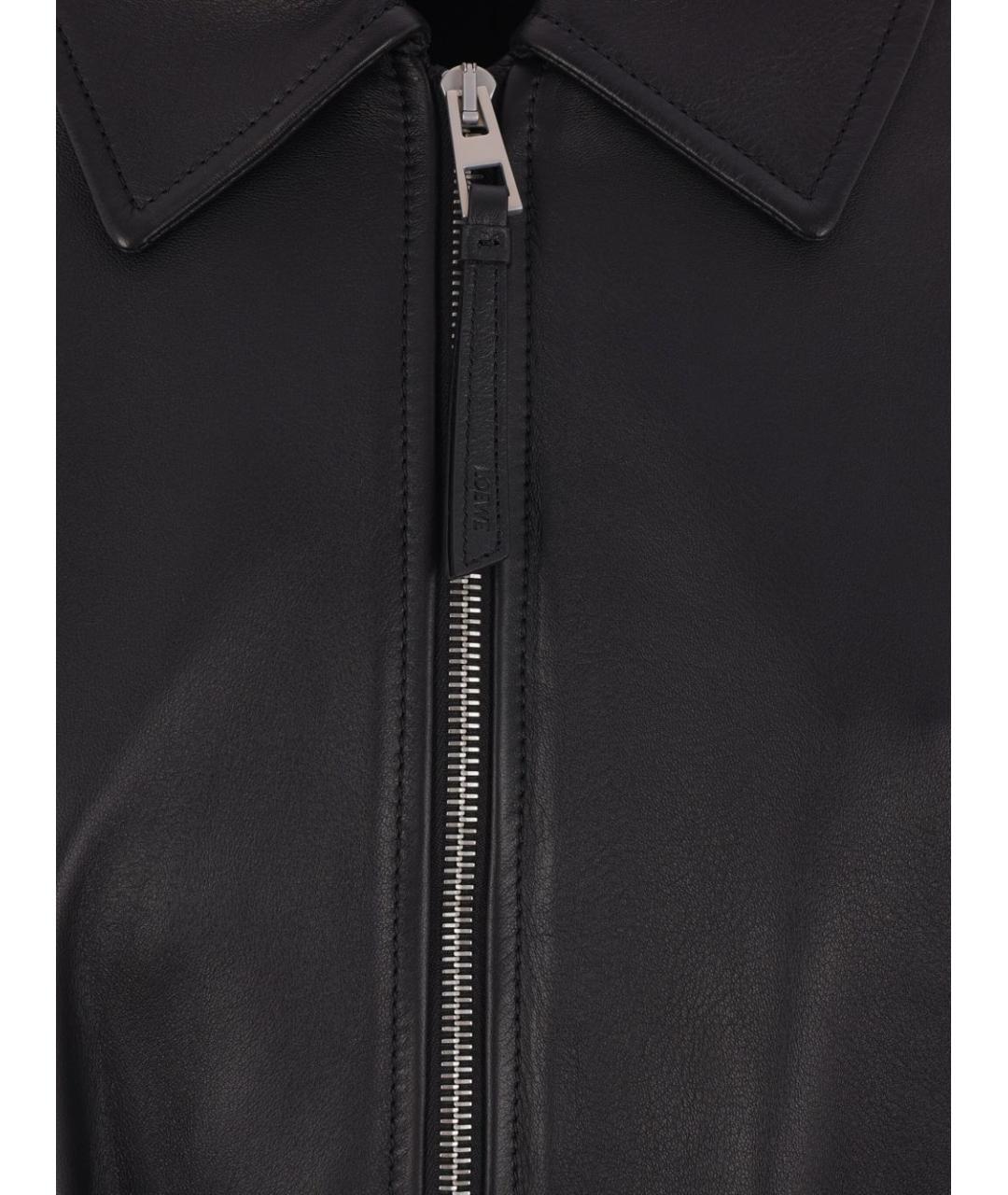 LOEWE Черная кожаная куртка, фото 3