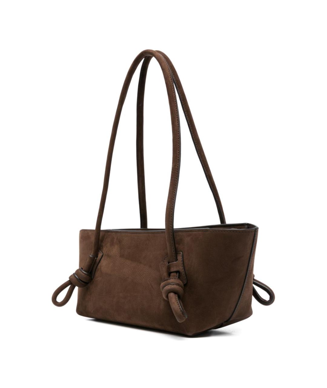 HEREU Коричневая замшевая сумка тоут, фото 4