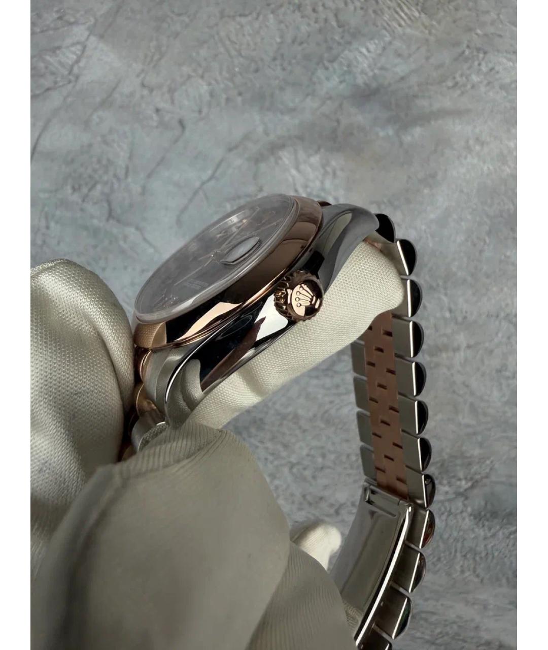 ROLEX Коричневые часы из розового золота, фото 4