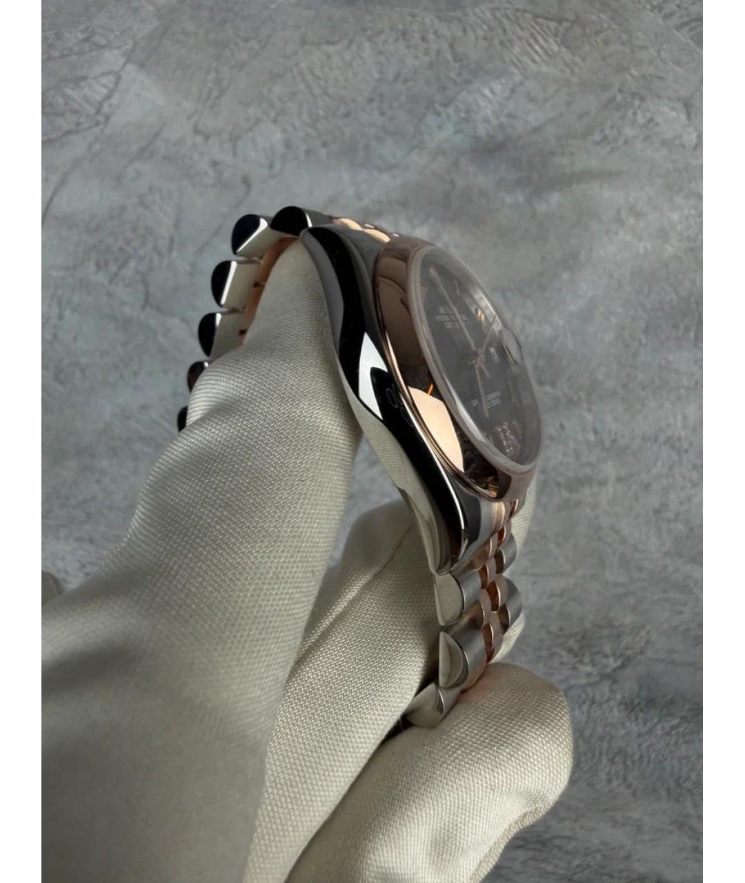 ROLEX Коричневые часы из розового золота, фото 5